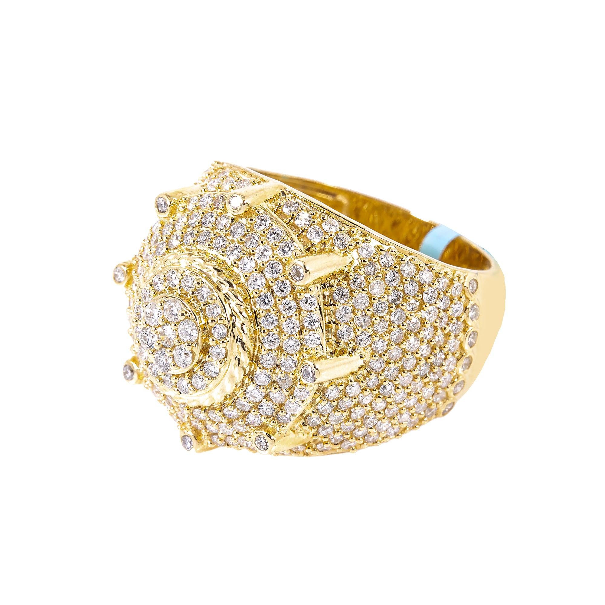 14K YELLOW GOLD MEN'S RING WITH 2.42 CT DIAMONDS - Image 3