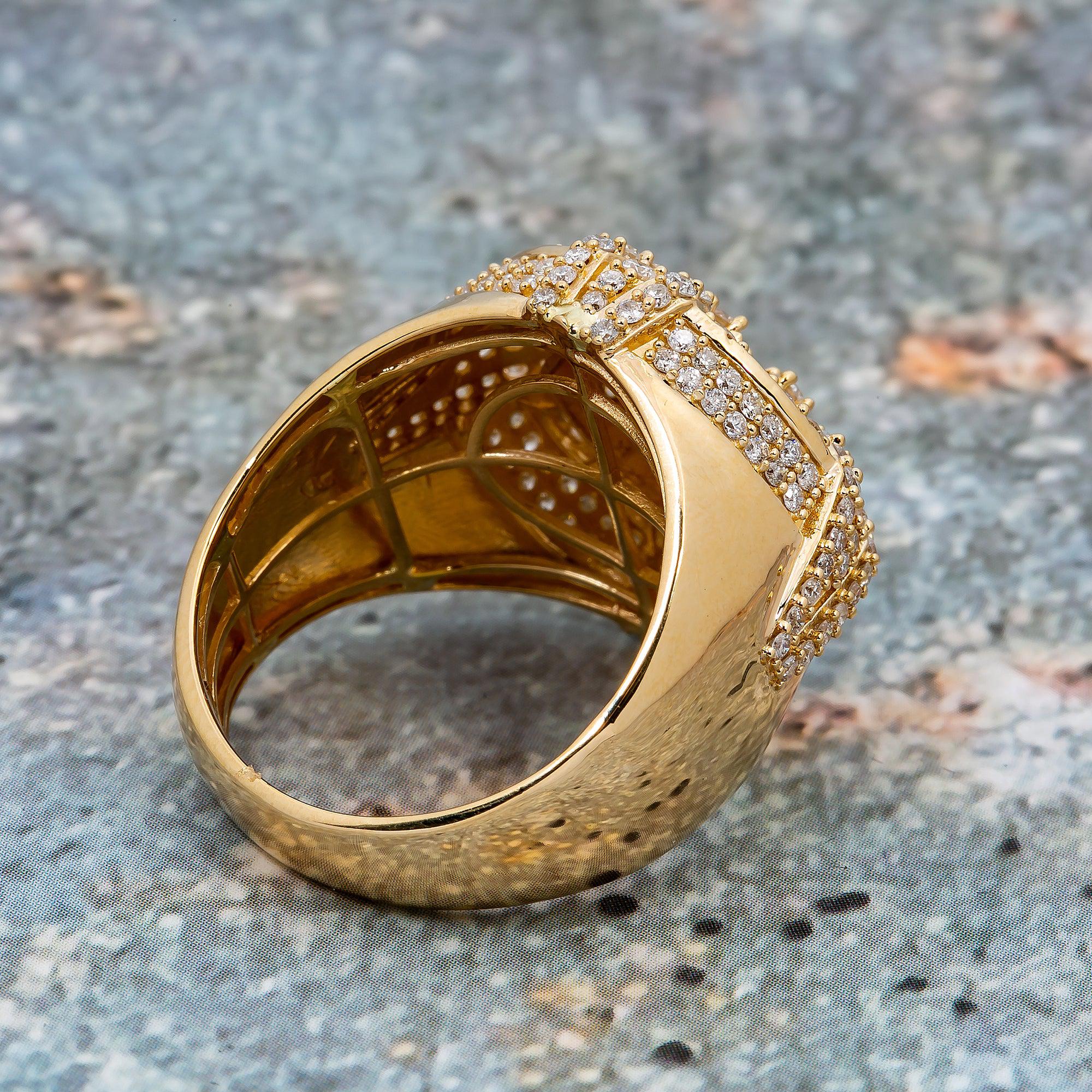 MEN'S 14K YELLOW GOLD RING WITH 2.50 CT DIAMONDS - Image 3