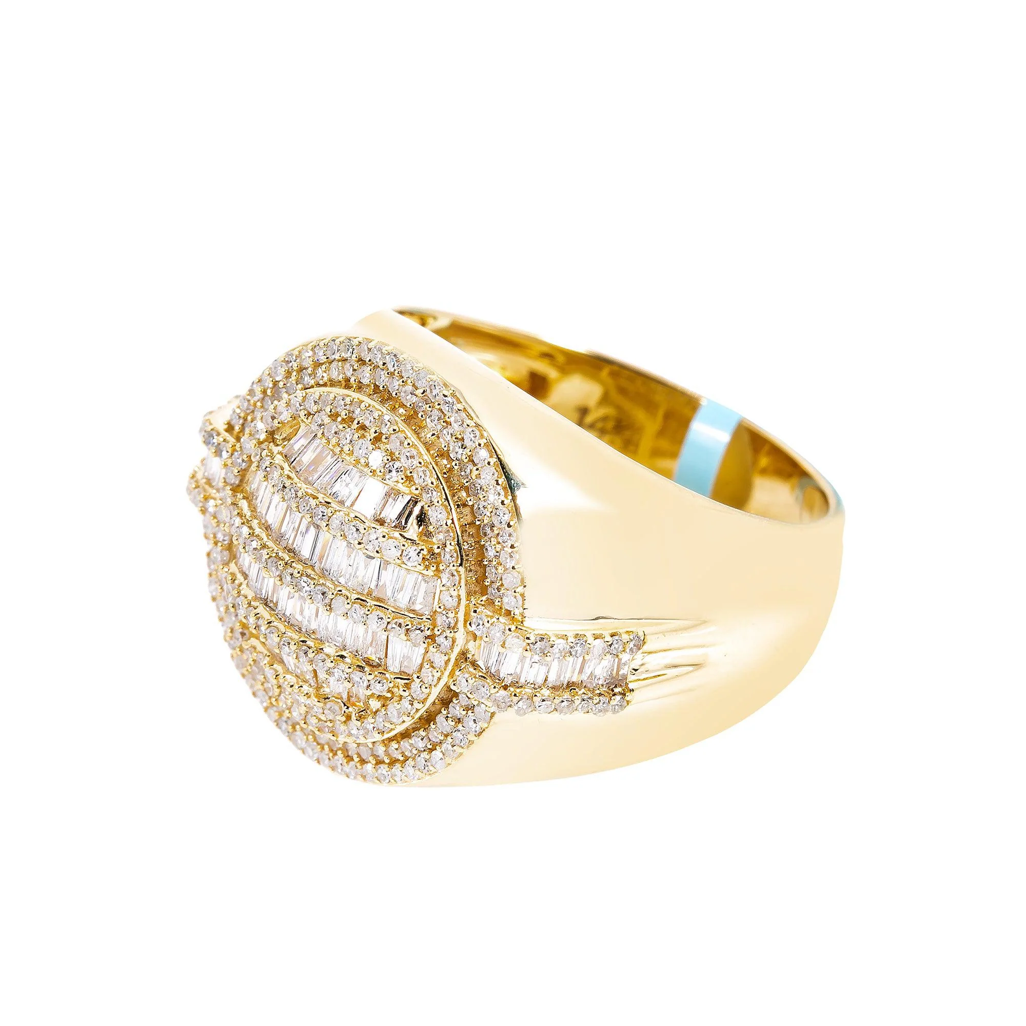 14K YELLOW GOLD MEN'S RING WITH 3.61 CT DIAMONDS - Image 3