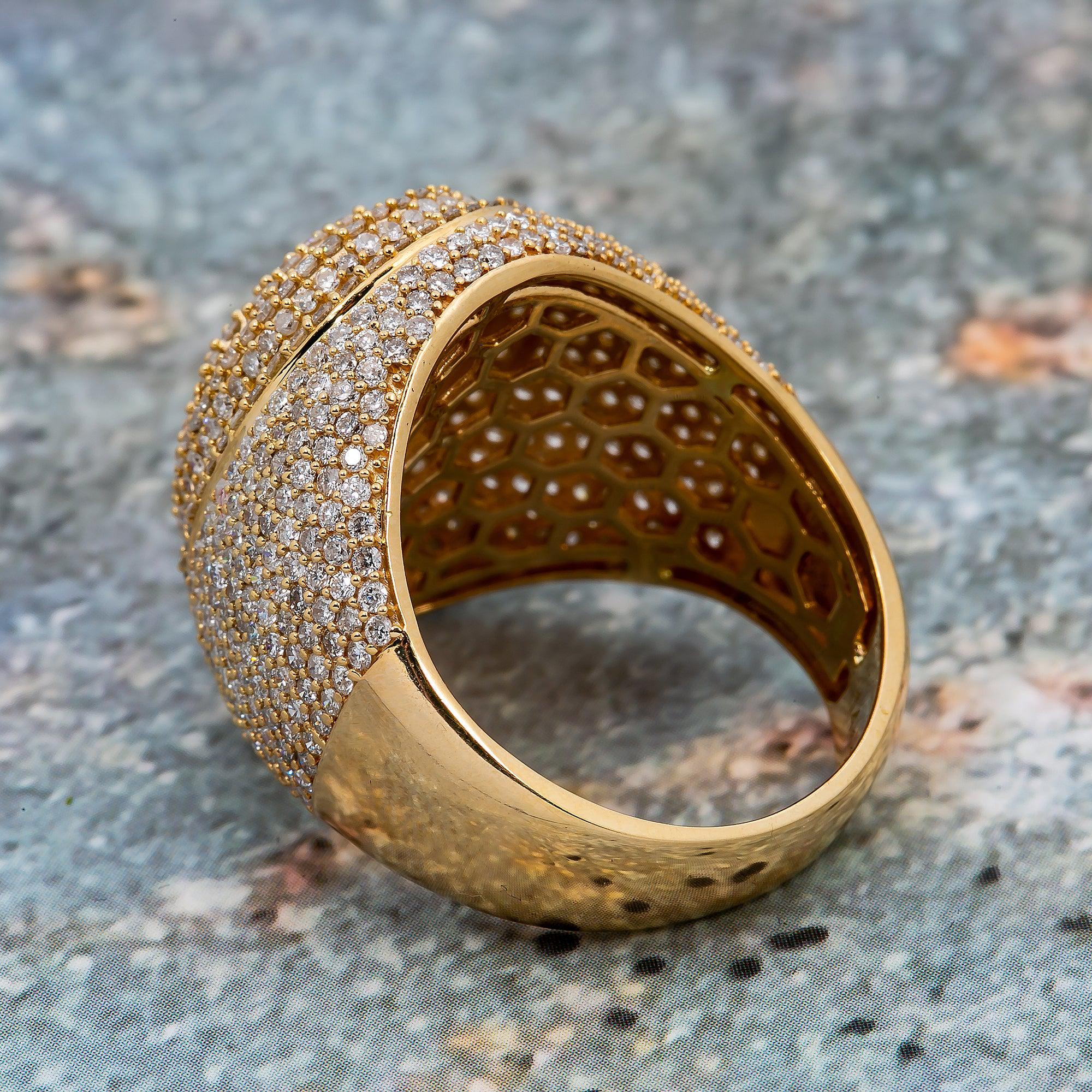 14K YELLOW GOLD MEN'S RING WITH 4.72 CT DIAMONDS - Image 3
