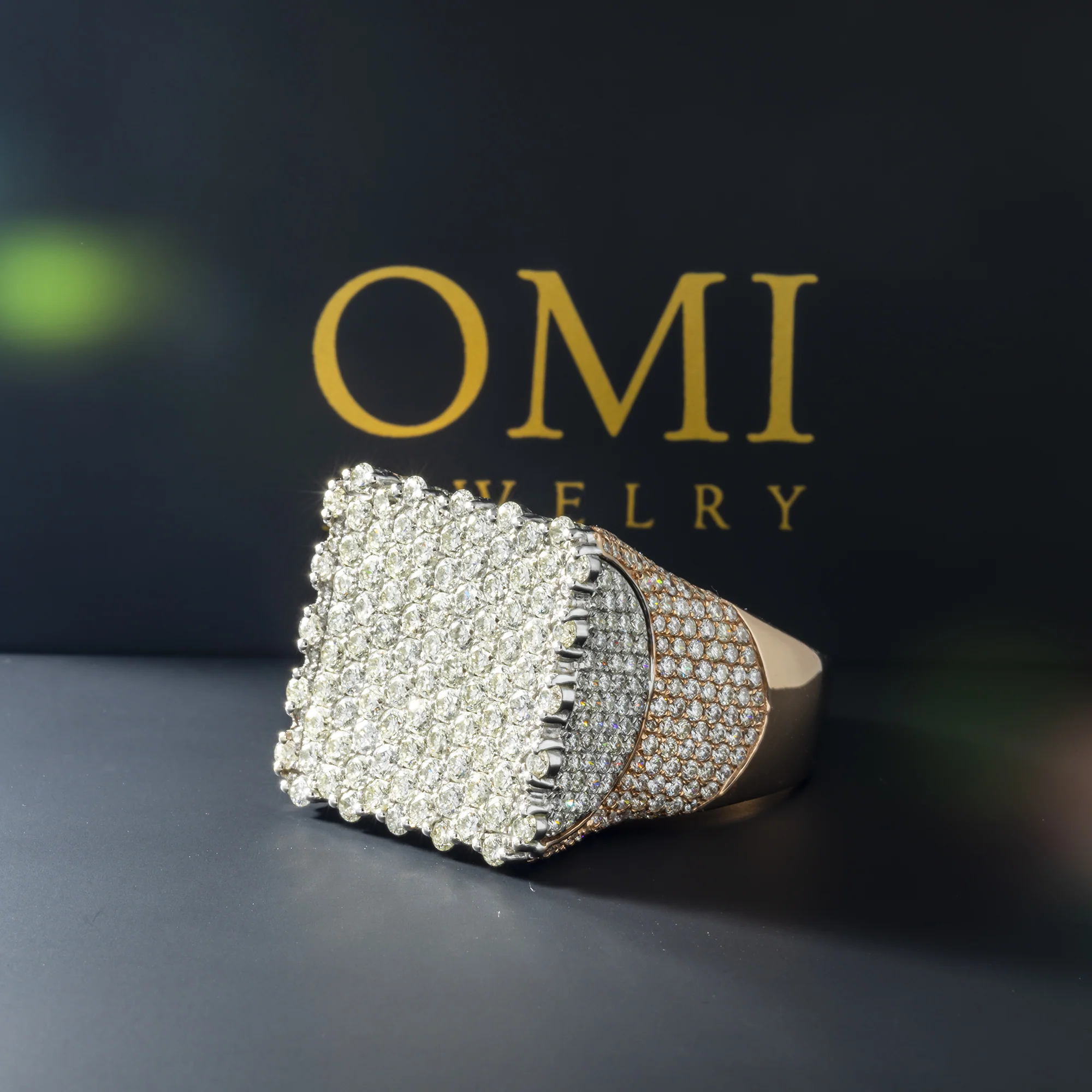 14K GOLD DIAMOND FLAT TOP SQUARE RING 6.50 CTW - Image 7