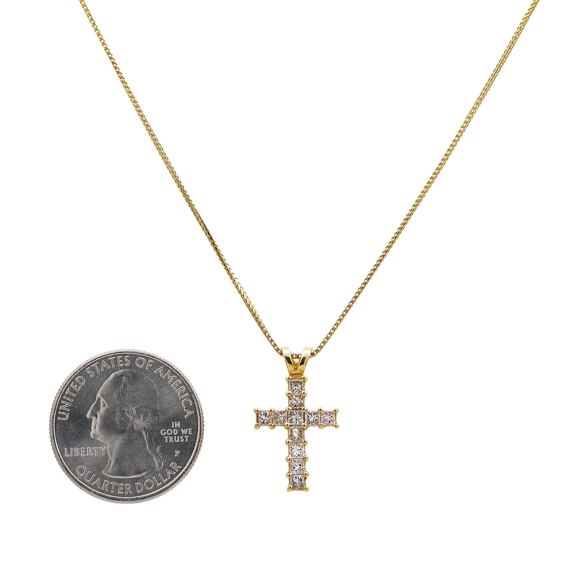 Unisex 14k Yellow Gold Pendant with 0.85 Ct Diamonds - Image 3