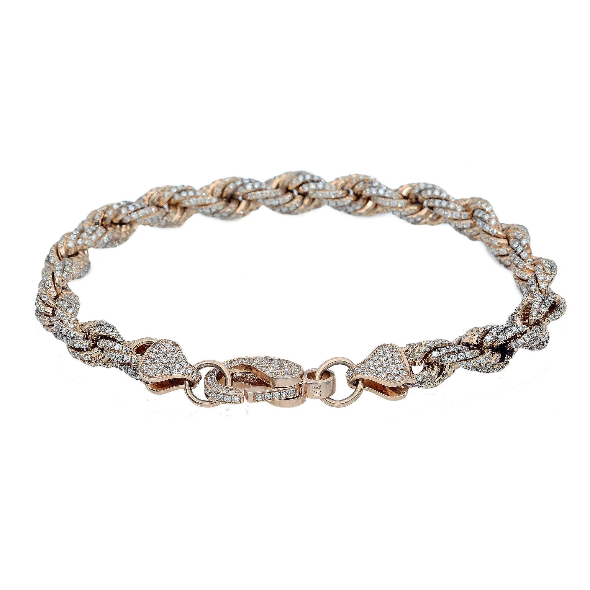 14K Yellow Gold Bracelet With Diamonds - Image 2