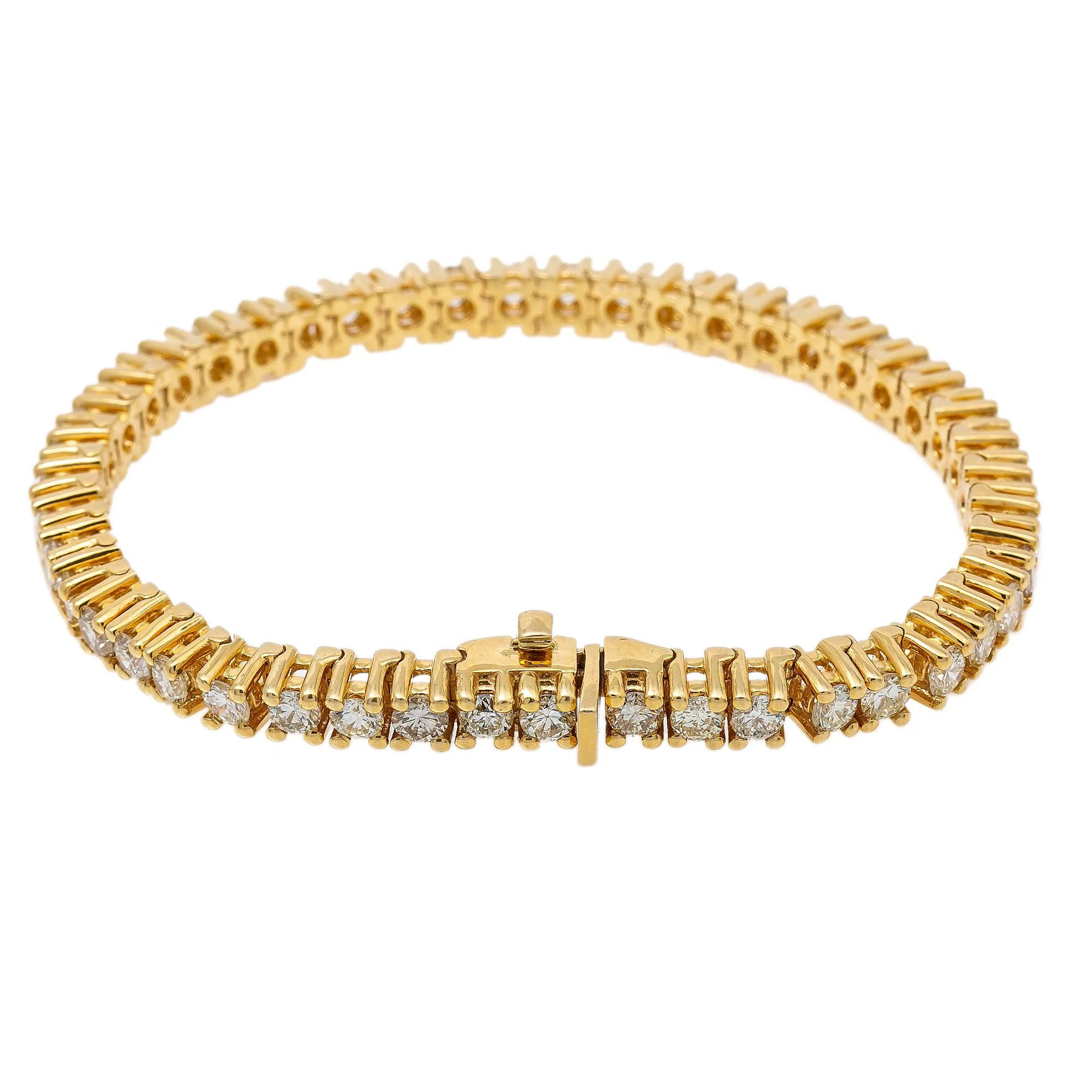 14K YELLOW GOLD WOMEN'S BRACELET WITH 13.78 CT DIAMONDS - Image 2
