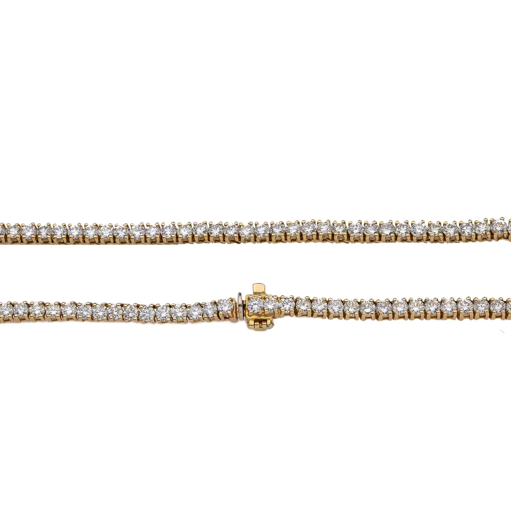 14K Yellow Gold Men's Tennis Chain With 21.57 CT Diamonds - Image 2