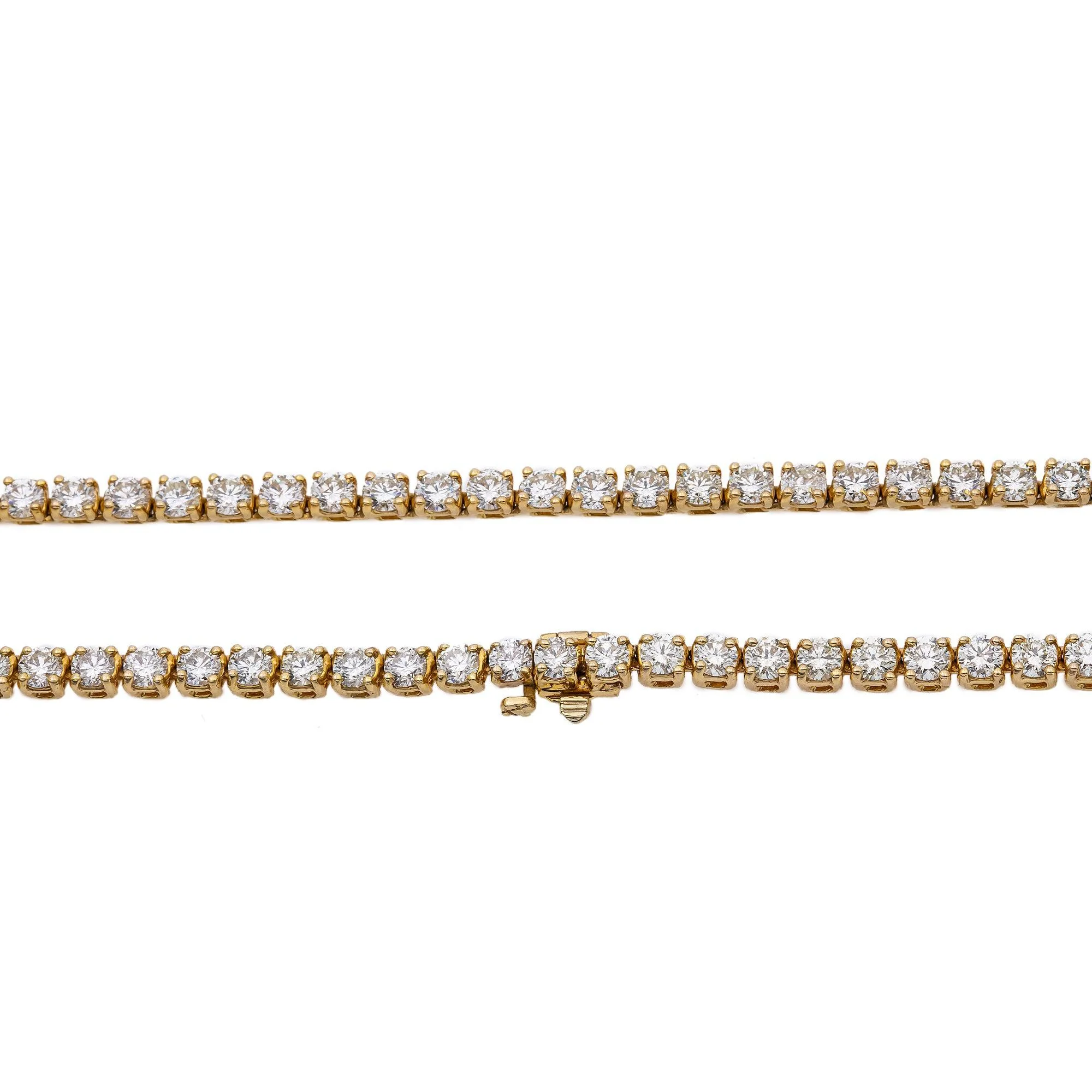 14K Yellow Gold 24'/3.7MM Tennis Chain With 23.25 CT Diamonds - Image 3