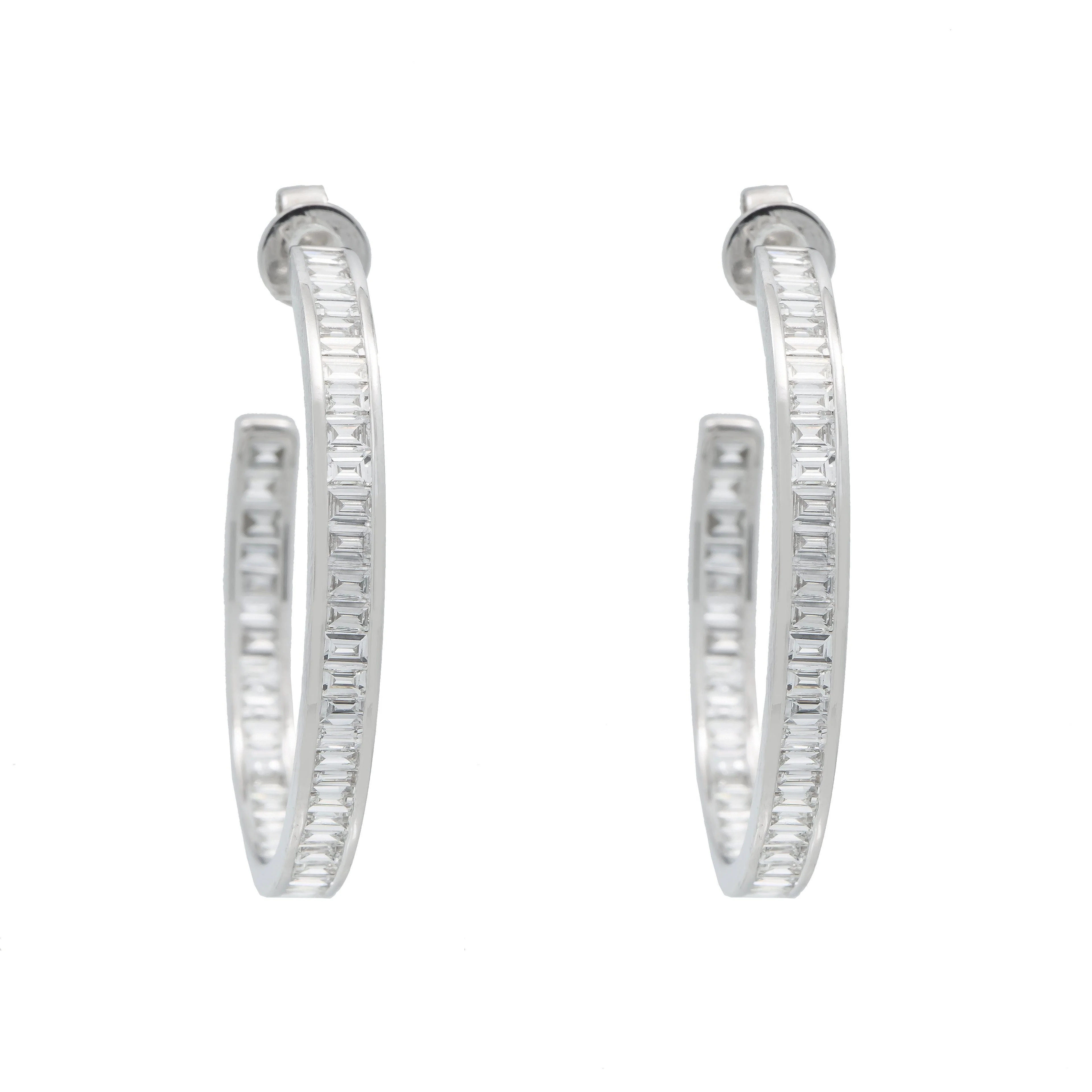 18K GOLD DIAMOND LADIES EARRINGS 2.97 CTW