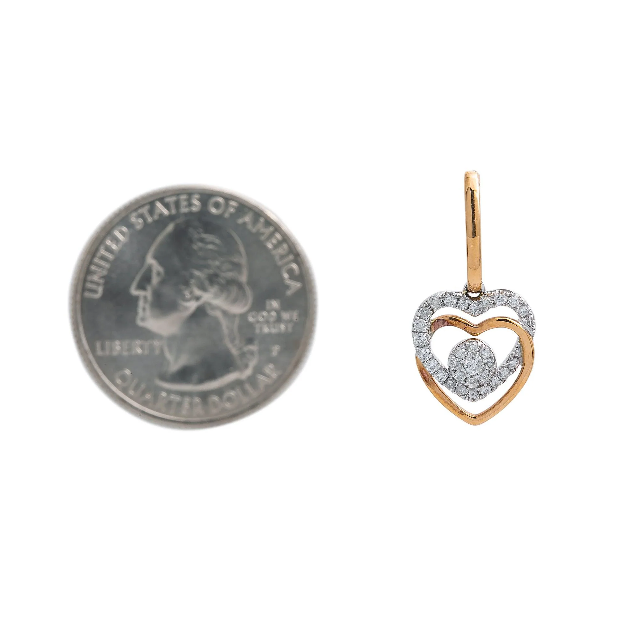 18K Rose Gold Ladies Earrings With 0.43 CT Diamonds - Image 3