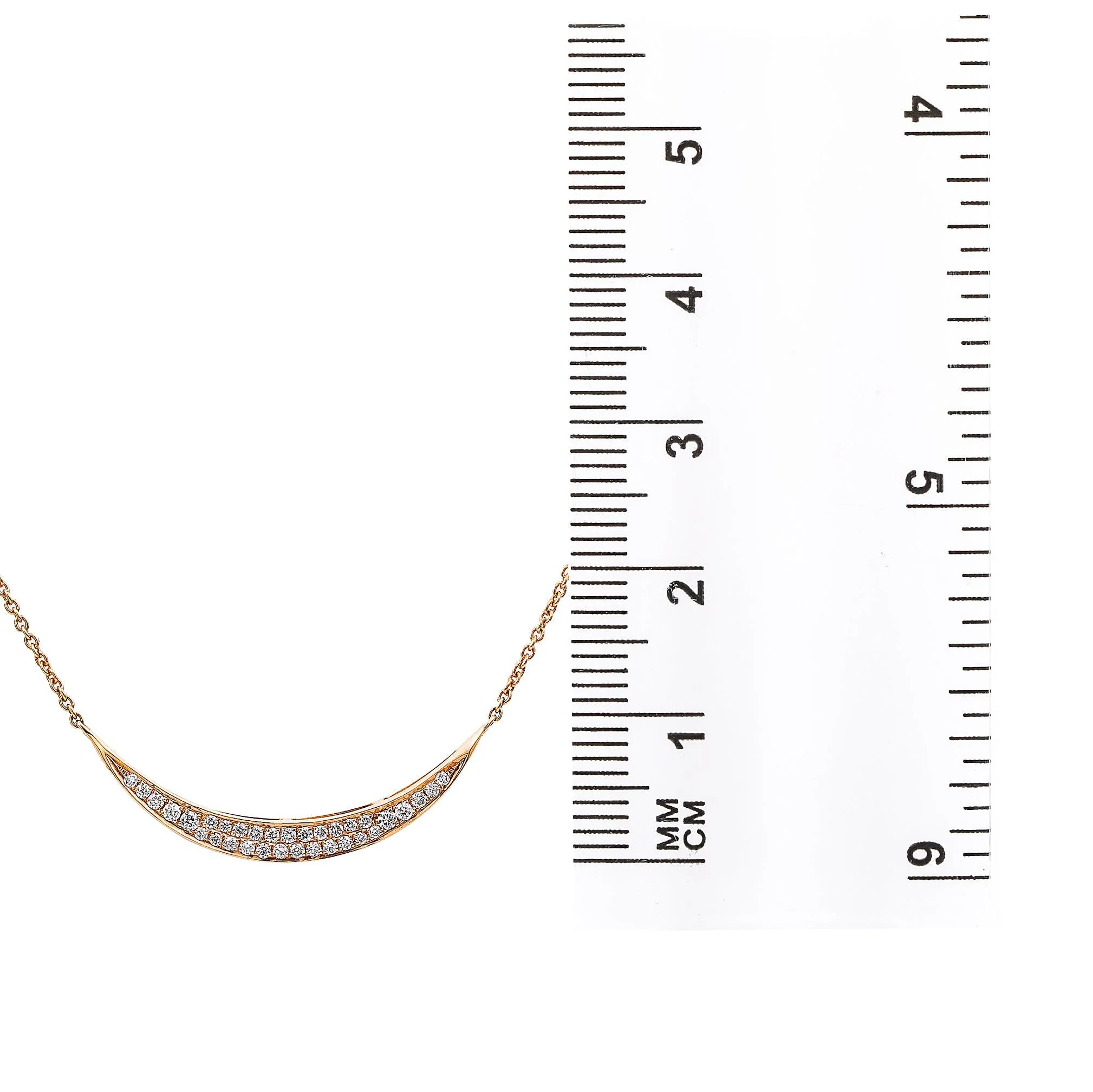 18K Rose Gold Women's Necklace With 0.28 CT Diamonds - Image 4