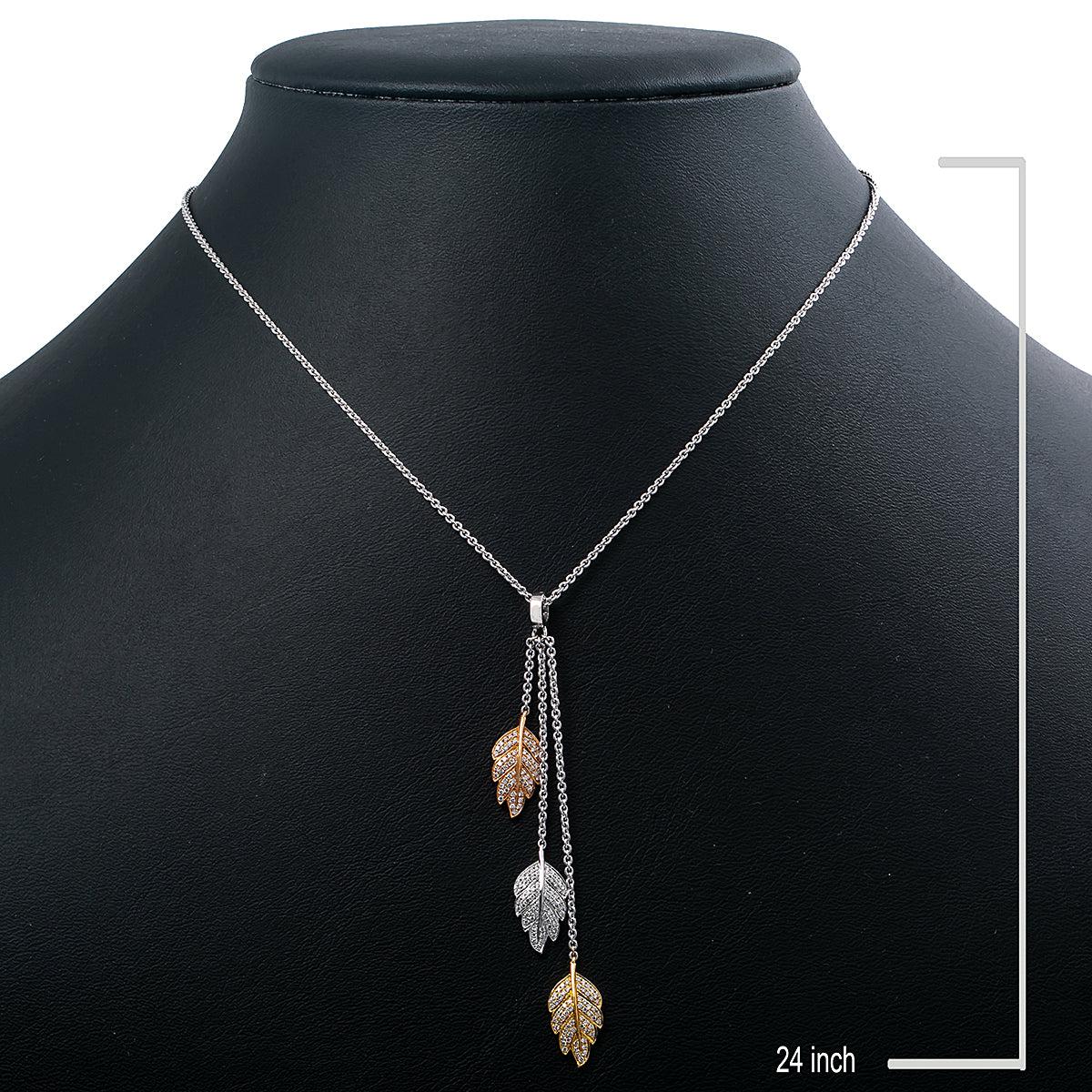 18K White Gold 24" Women's Necklace With 0.48 CT Diamonds - Image 2