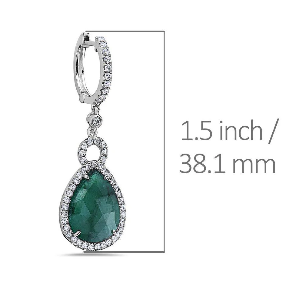 18K White Gold Ladies Earrings With White: 1.06 CTW Diamonds - Image 3