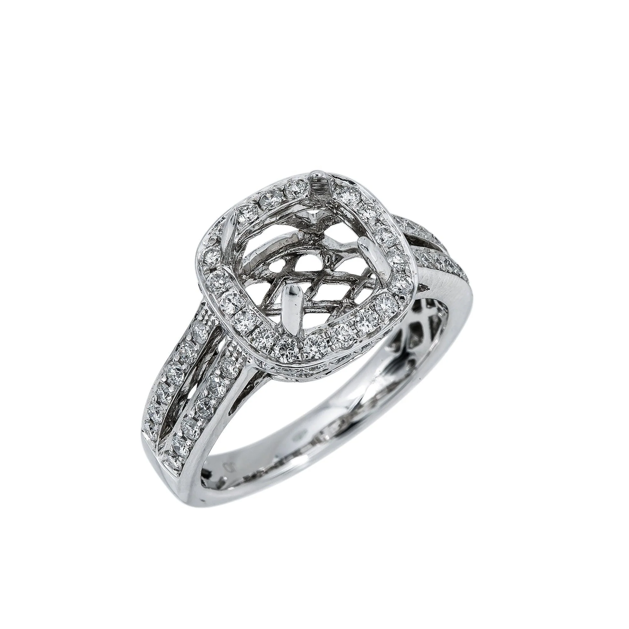 18K White Gold RR0649 Women's Ring With 0.85 CT Diamonds - Image 2