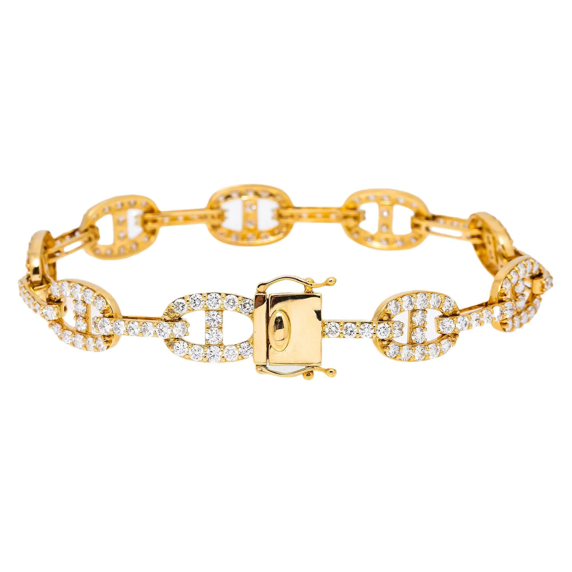18K YELLOW GOLD LADIES BRACELET WITH 5.00 CT DIAMONDS - Image 3