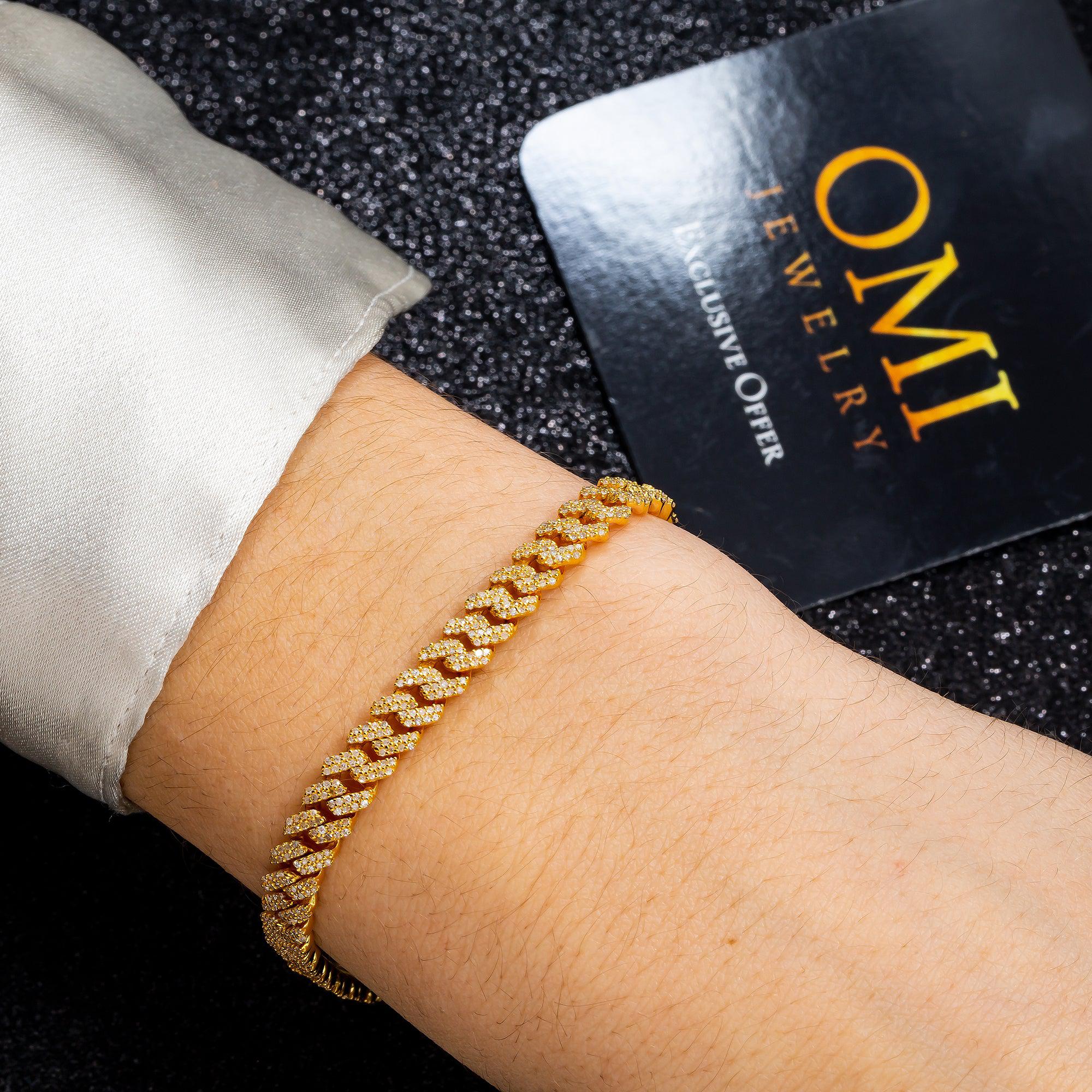 10K GOLD MIAMI CUBAN LINK 6MM BRACELET WITH DIAMONDS 2.35 CT - Image 2