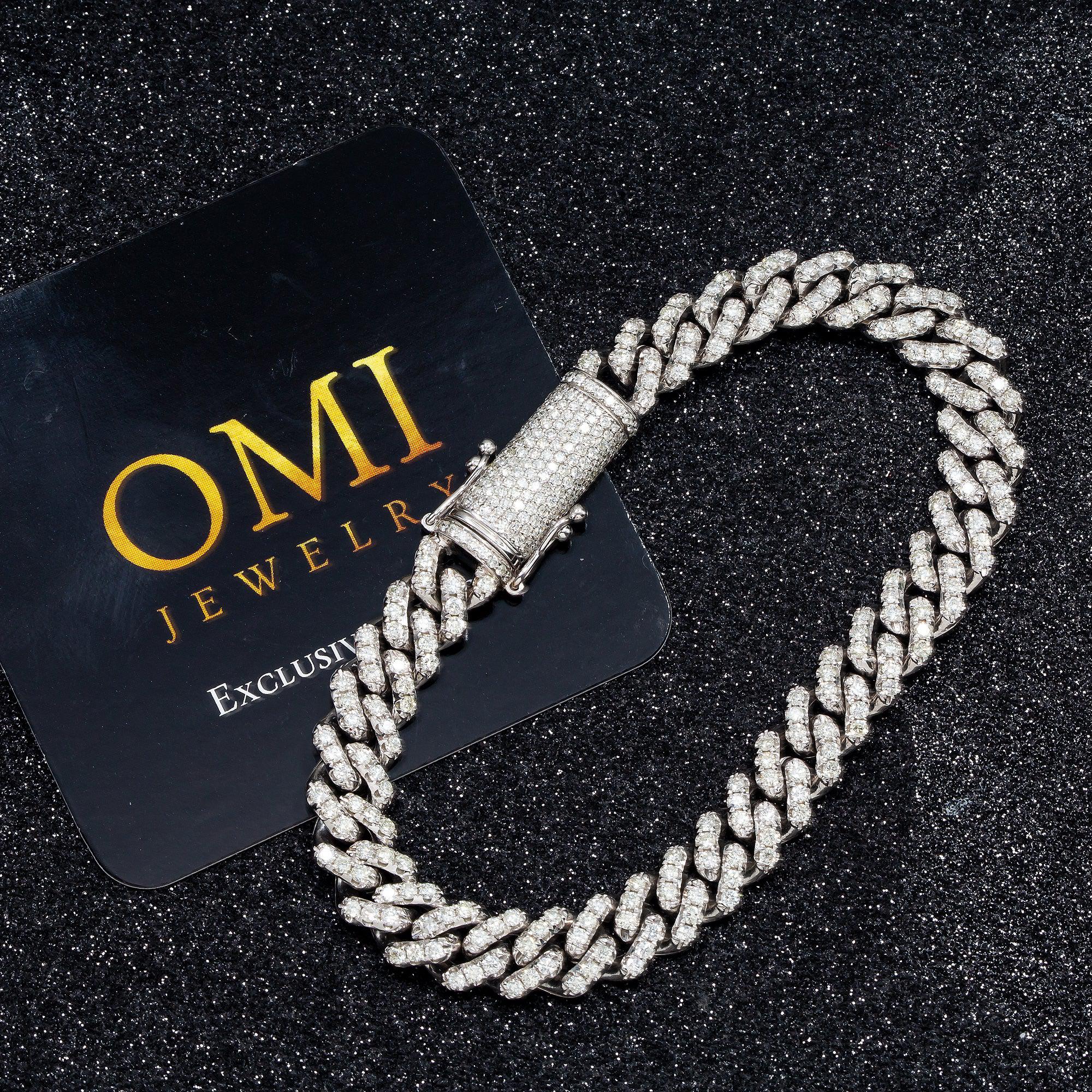 9MM MIAMI CUBAN BRACELET WITH DIAMONDS - Image 2