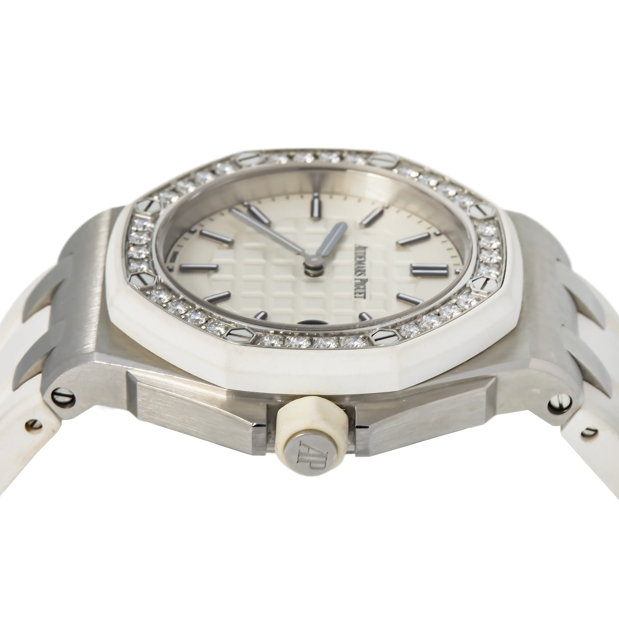 Audemars Piguet Royal Oak 37MM 67540SK.ZZ.A010CA.01 Silver Dial Factory White Rubber Band - Image 3
