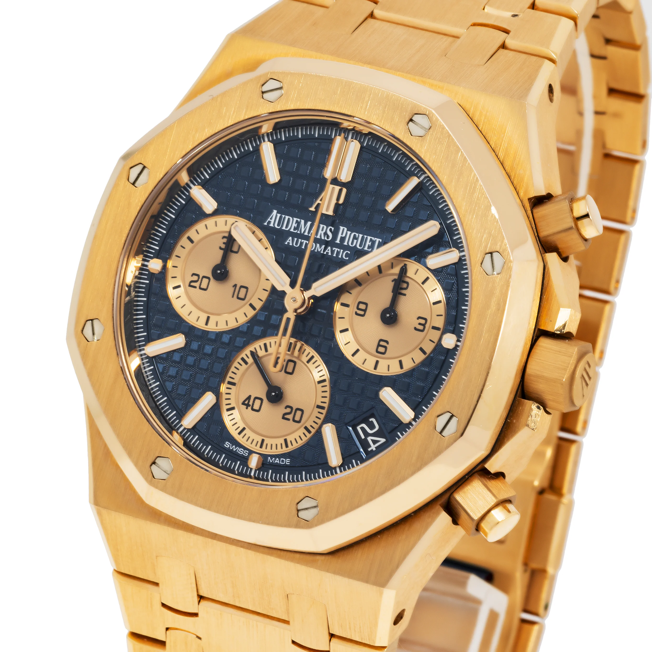 Audemars Piguet Royal Oak Chronograph 41MM 26331OR.OO.1220OR.01 Blue Dial Rose Gold Bezel 18K Rose Gold Bracelet - Image 2