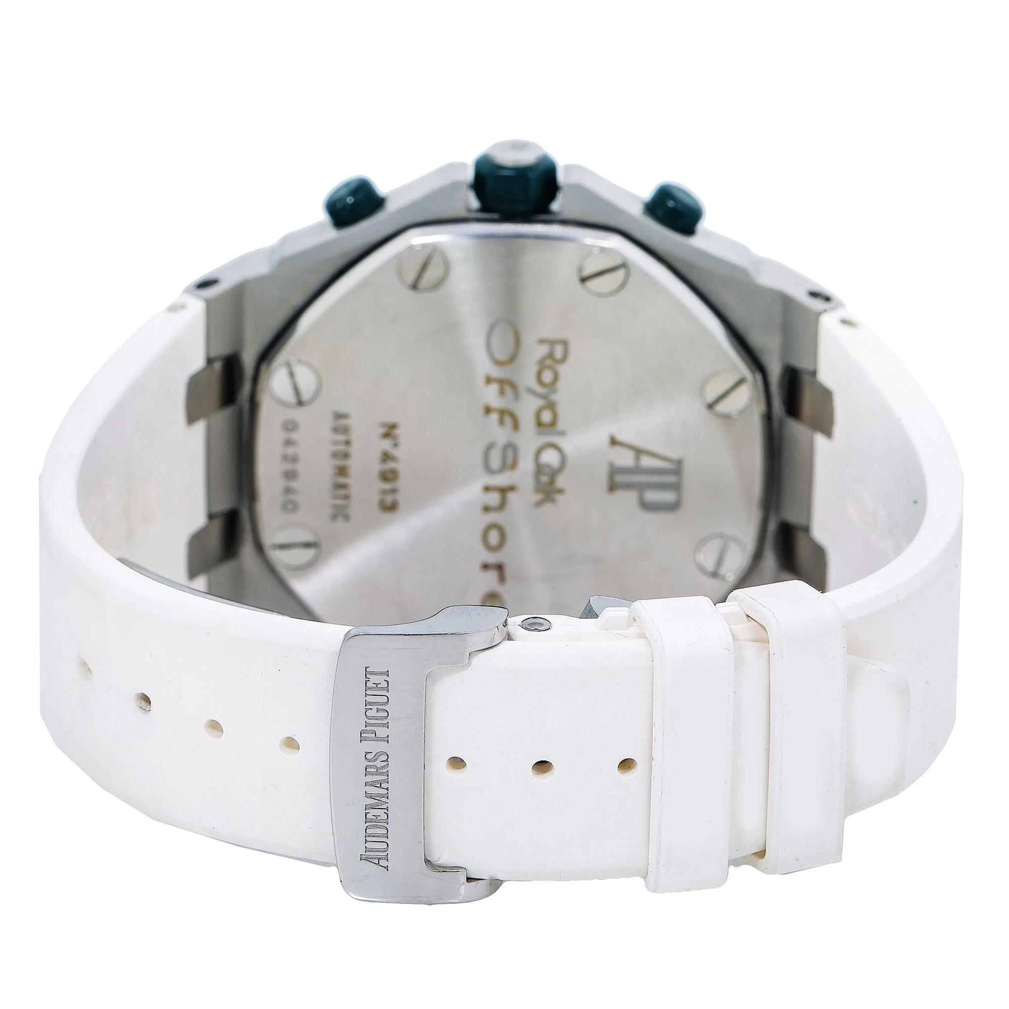 Audemars Piguet Royal Oak Offshore Chronograph 42MM 26170ST White Arabic Dial Stainless Steel Bezel White Rubber Band - Image 6