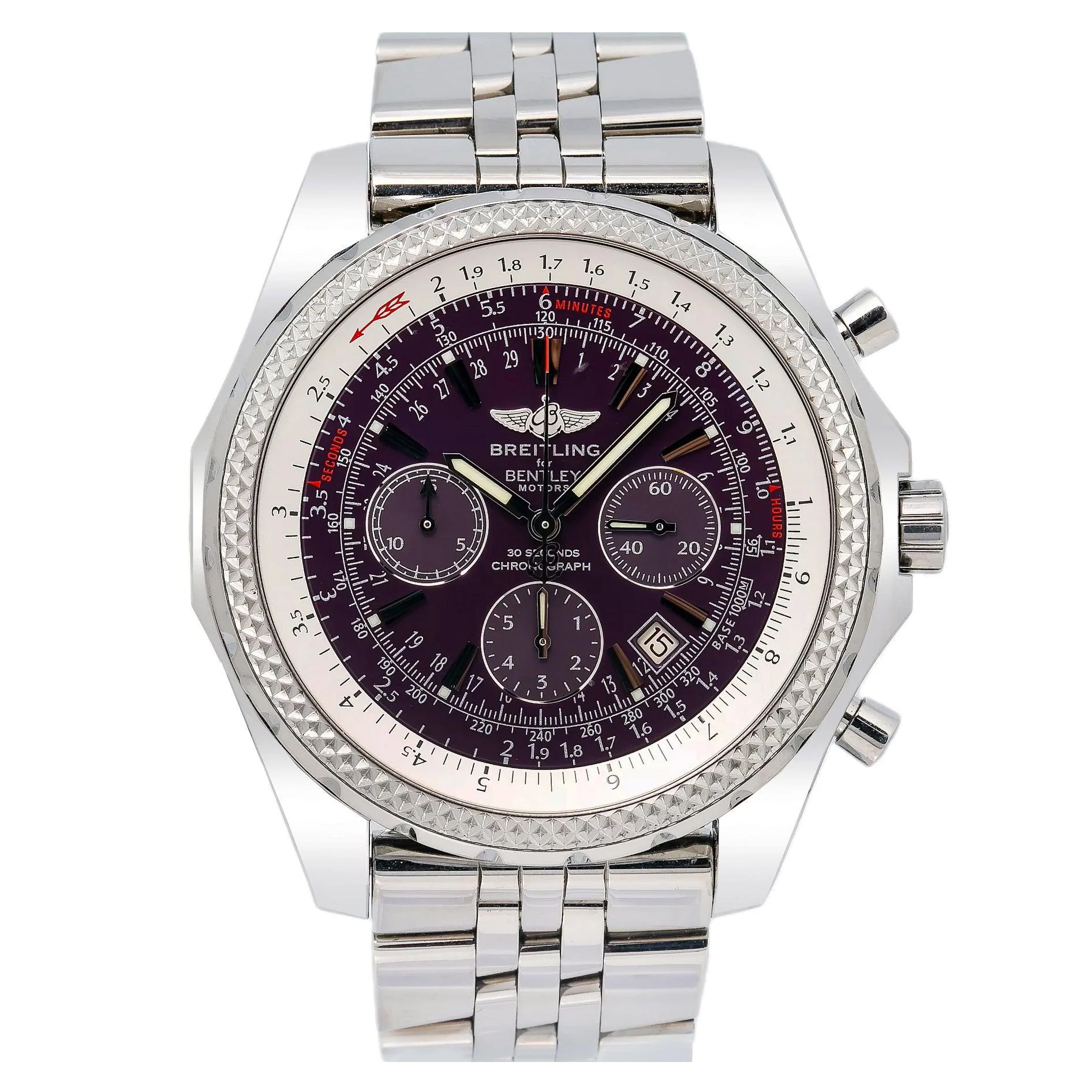 Breitling Bentley Motors 48MM A25362 Black Dial Stainless Steel Bracelet