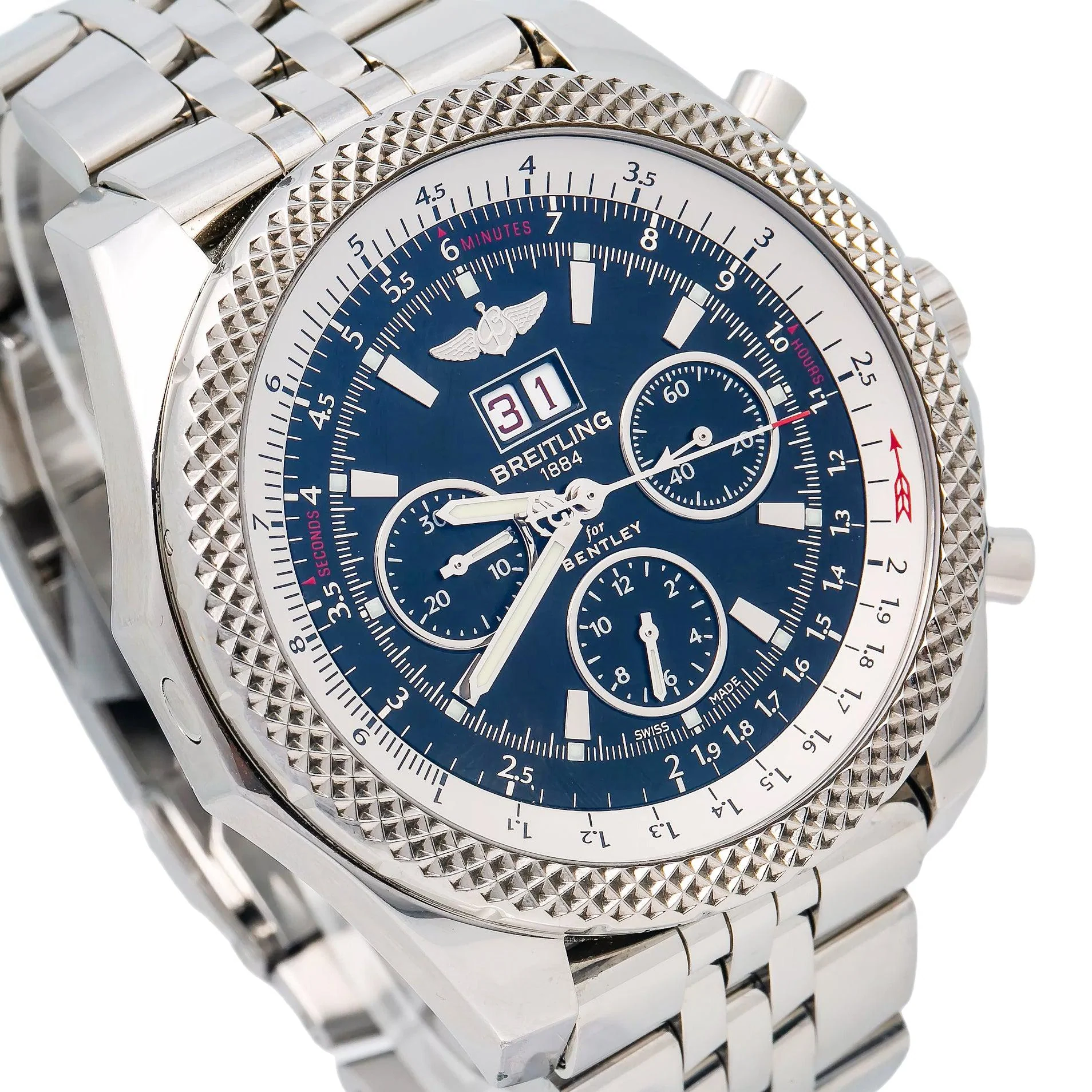 Breitling Bentley Motors 48MM A25362 Black Dial Stainless Steel Bracelet - Image 5