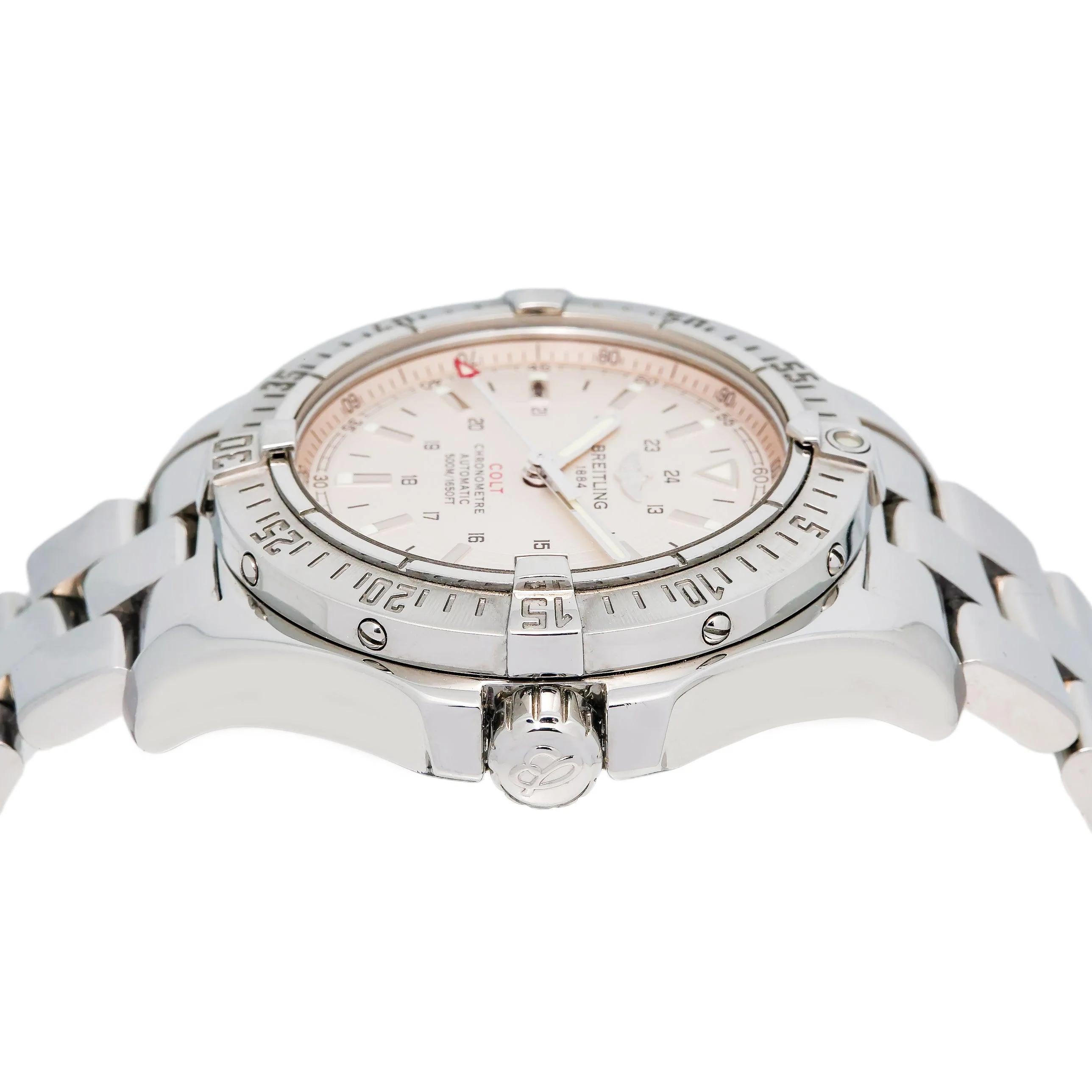 Breitling Colt 41MM A17380 White Dial Stainless Steel Bracelet - Image 5