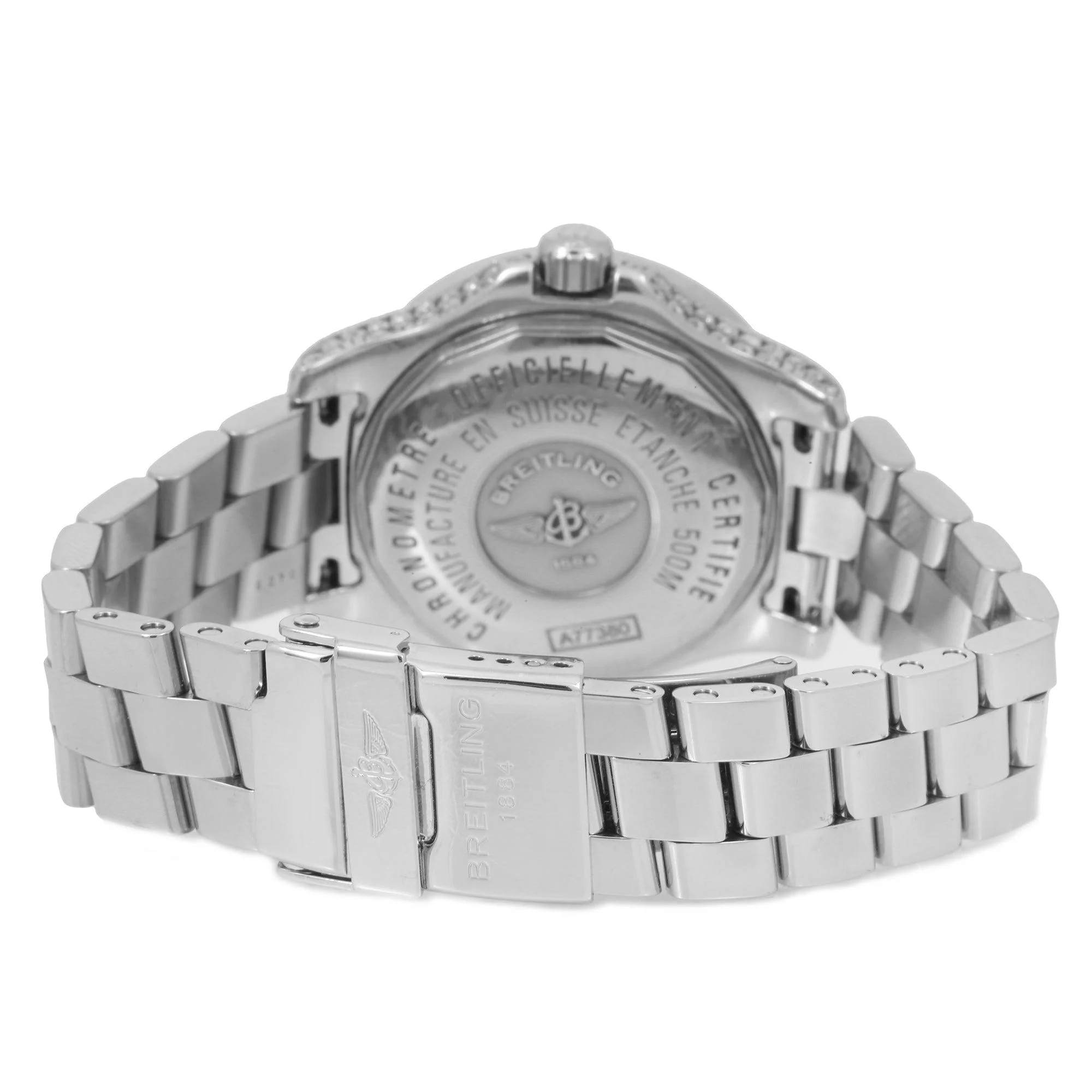 Breitling Colt Oceane 33MM A77380 Pink Diamond Dial Diamond Bezel Semi Diamond Bracelet - Image 5