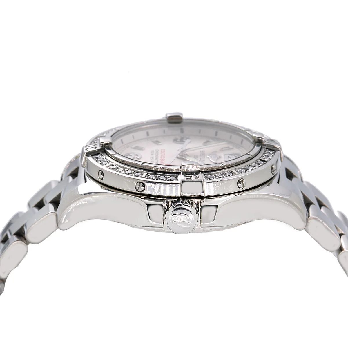 Breitling Colt Oceane 33MM A77380 White Arabic Dial Diamond Bezel Stainless Steel Bracelet - Image 3