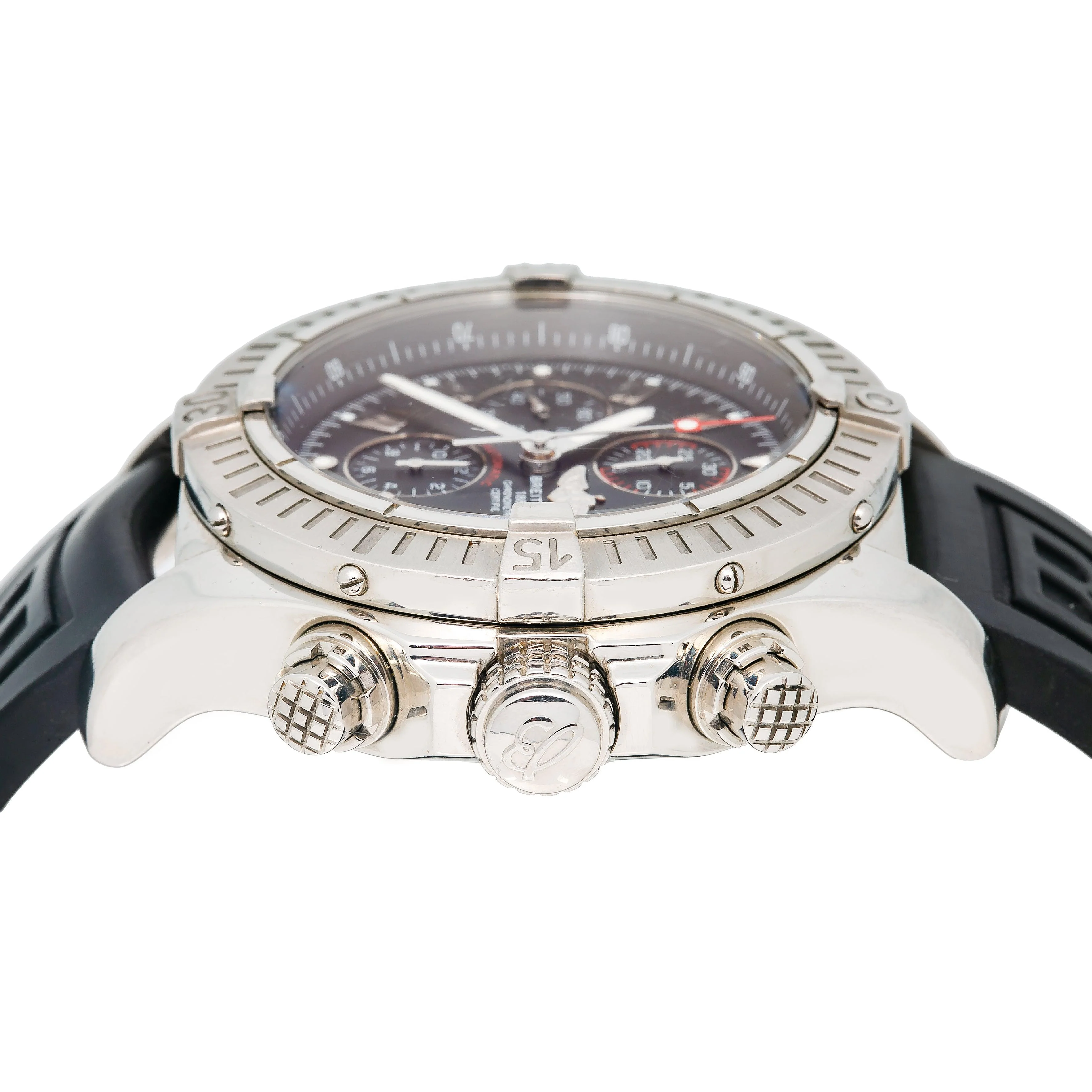 Breitling Super Avenger 48MM A13370 Black Dial Black Rubber Strap - Image 5