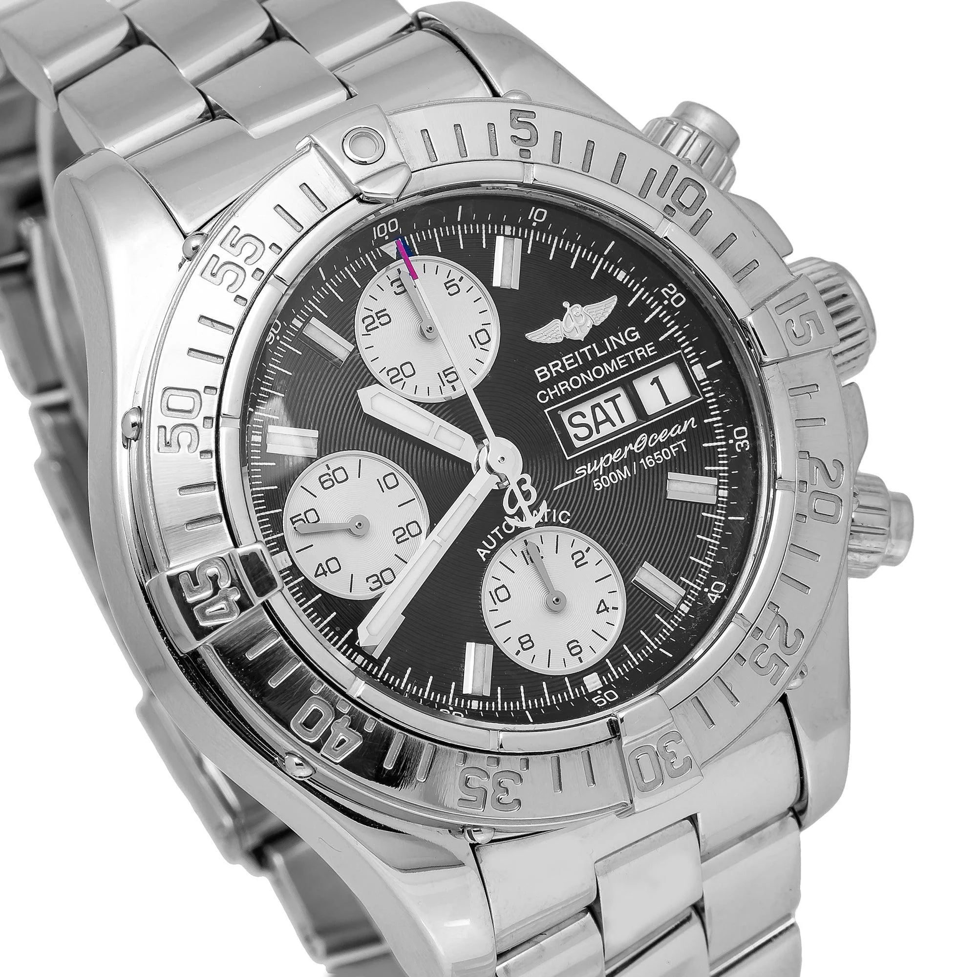 Breitling SuperOcean 42MM A13340 Black Dial Stainless Steel Bracelet - Image 3