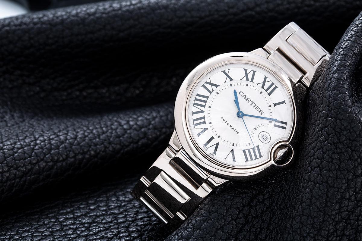 Cartier Ballon Bleu 42MM W69013Z2 Silver Roman Dial Stainless Steel Bracelet - Image 4