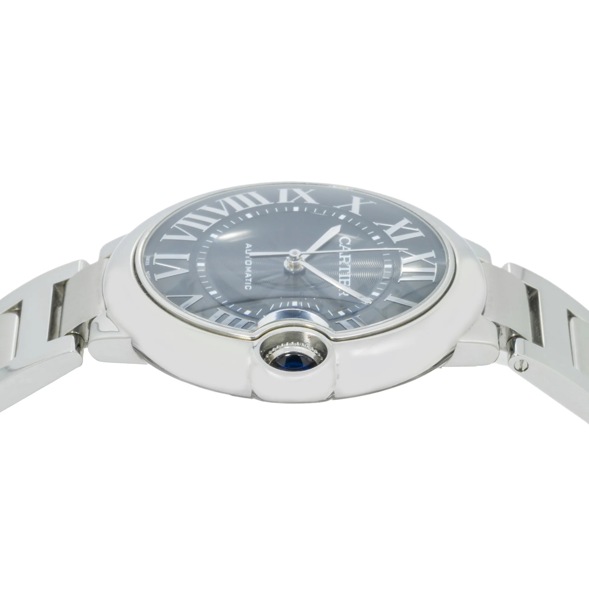Cartier Ballon Bleu 42MM W6920042 Black Roman Dial Stainless Steel Bracelet - Image 5