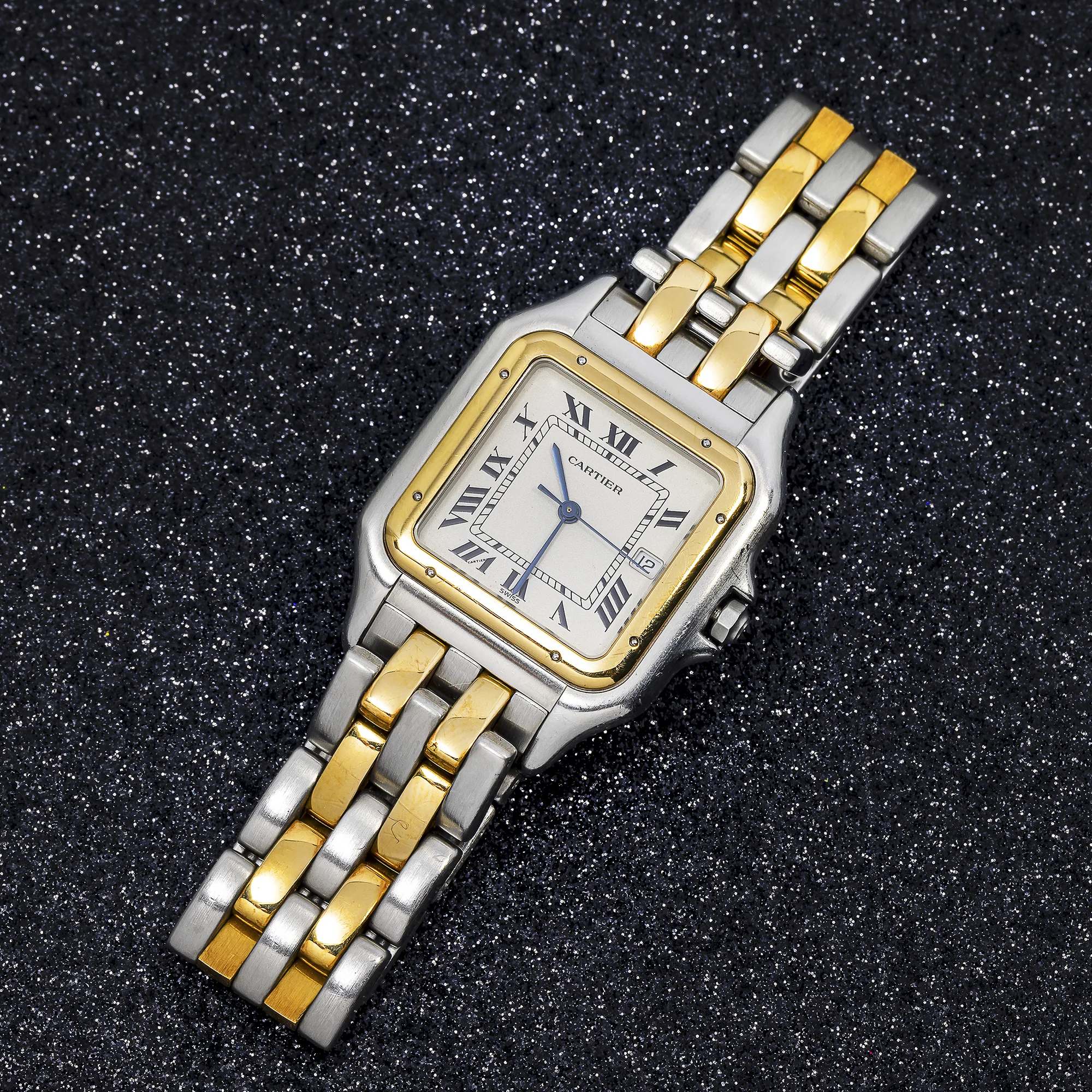 Cartier Panthère 29MM W515527 Silver Roman Dial Yellow Gold Bezel Two Tone Yellow Gold Bracelet - Image 6