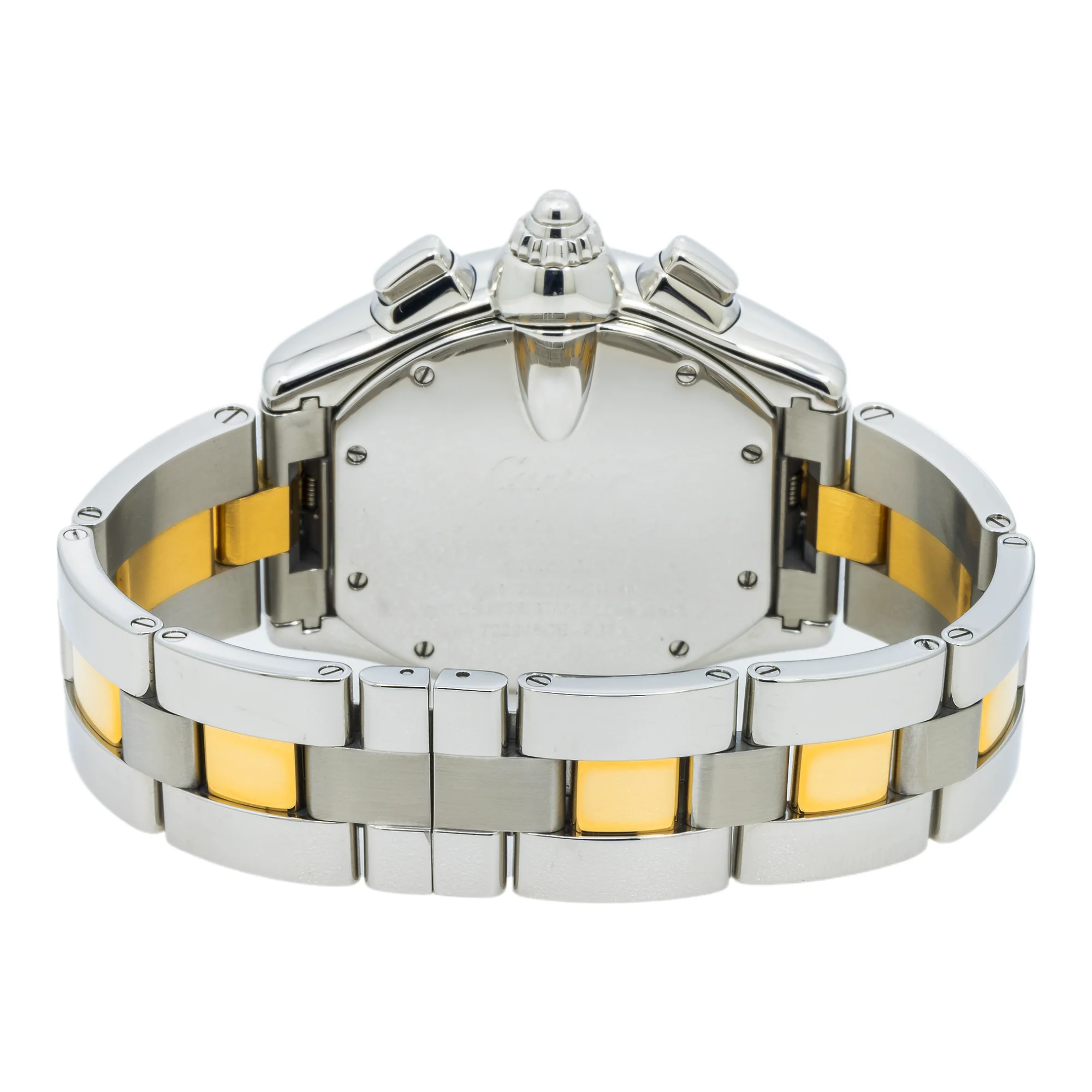 Cartier Roadster XL 43MM W62027Z1 Silver Roman Dial Yellow Gold Bezel Two Tone Yellow Gold Bracelet - Image 6