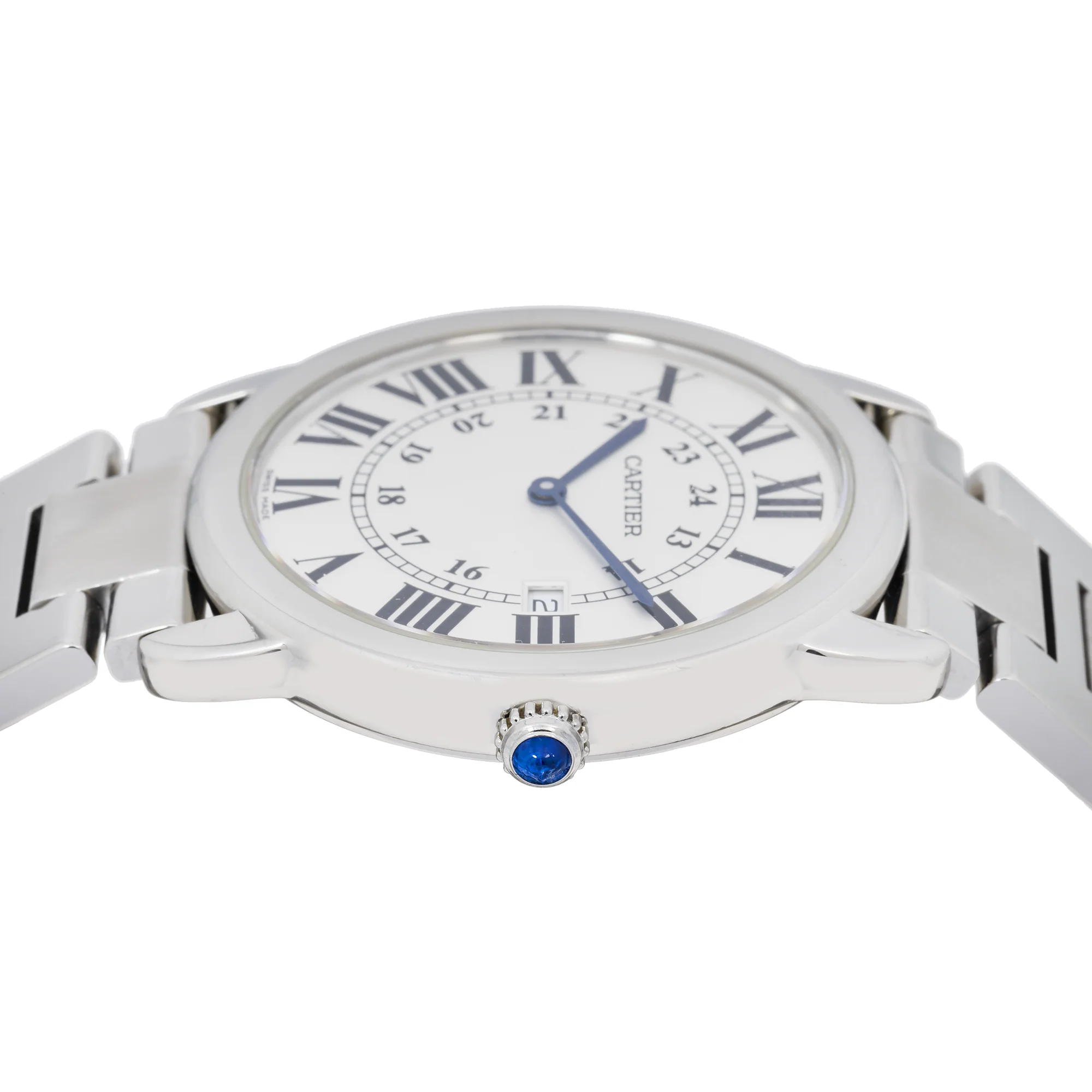Cartier Ronde Solo 36MM W6701005 Silver Roman Dial Stainless Steel Bracelet - Image 3