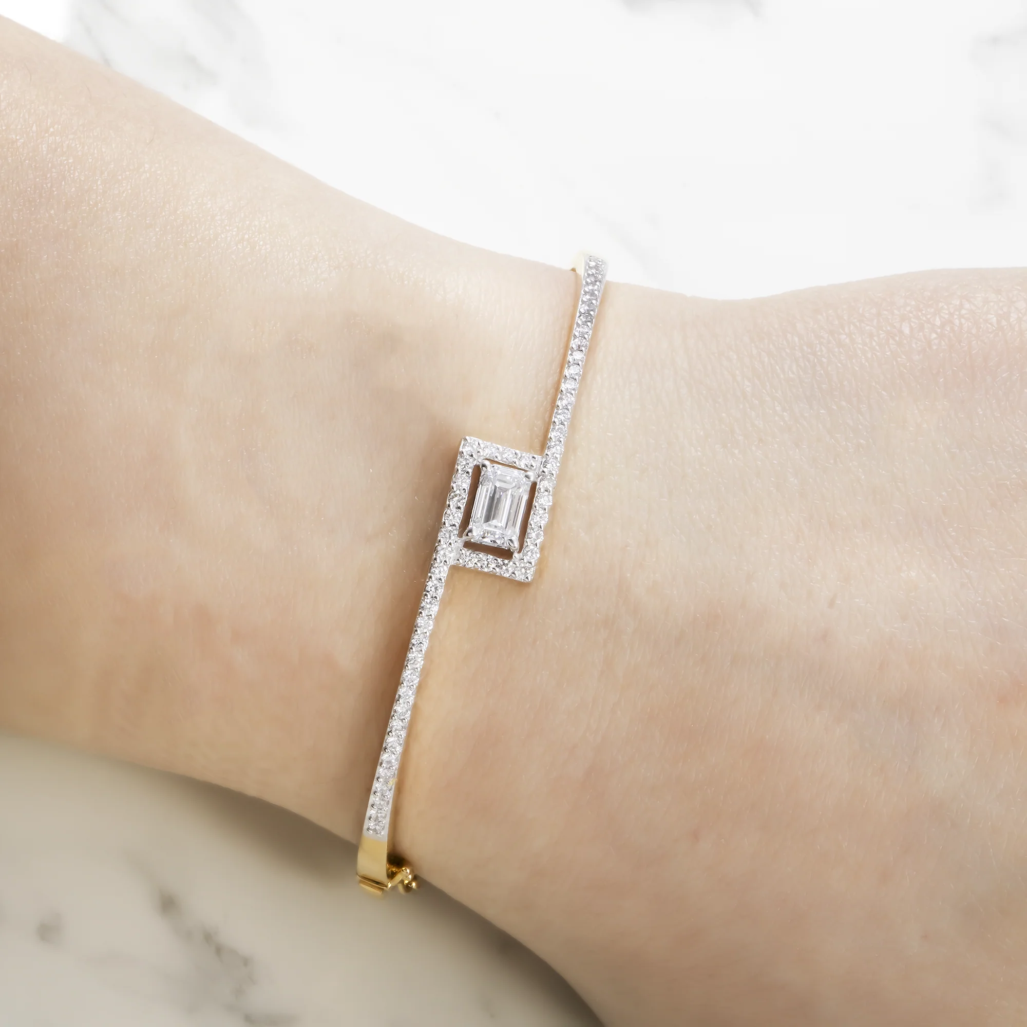 14K GOLD LAB DIAMOND  BRACELET 1.82 CT - Image 4