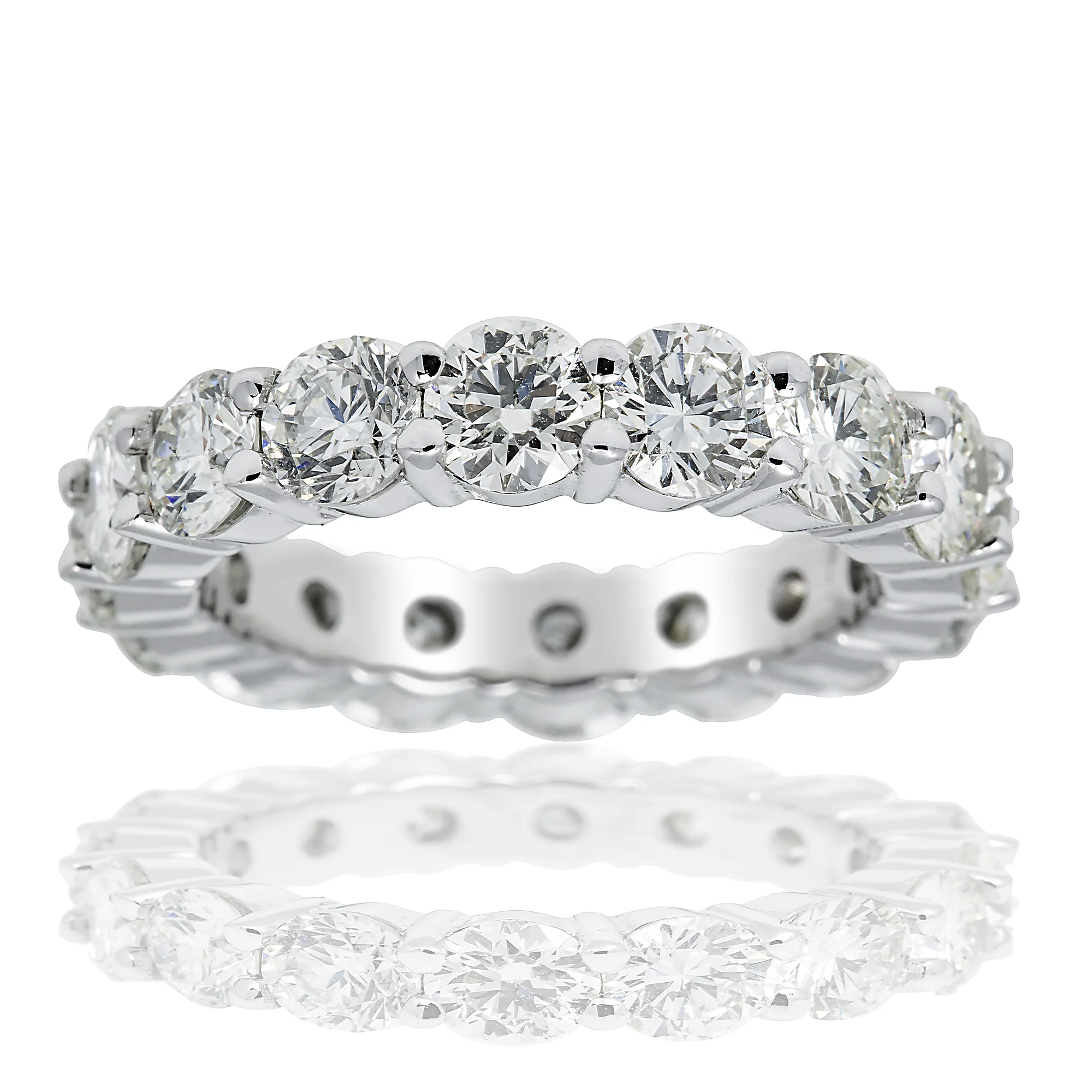 14K GOLD ROUND CUT DIAMOND WEDDING BAND 4.80 CTW