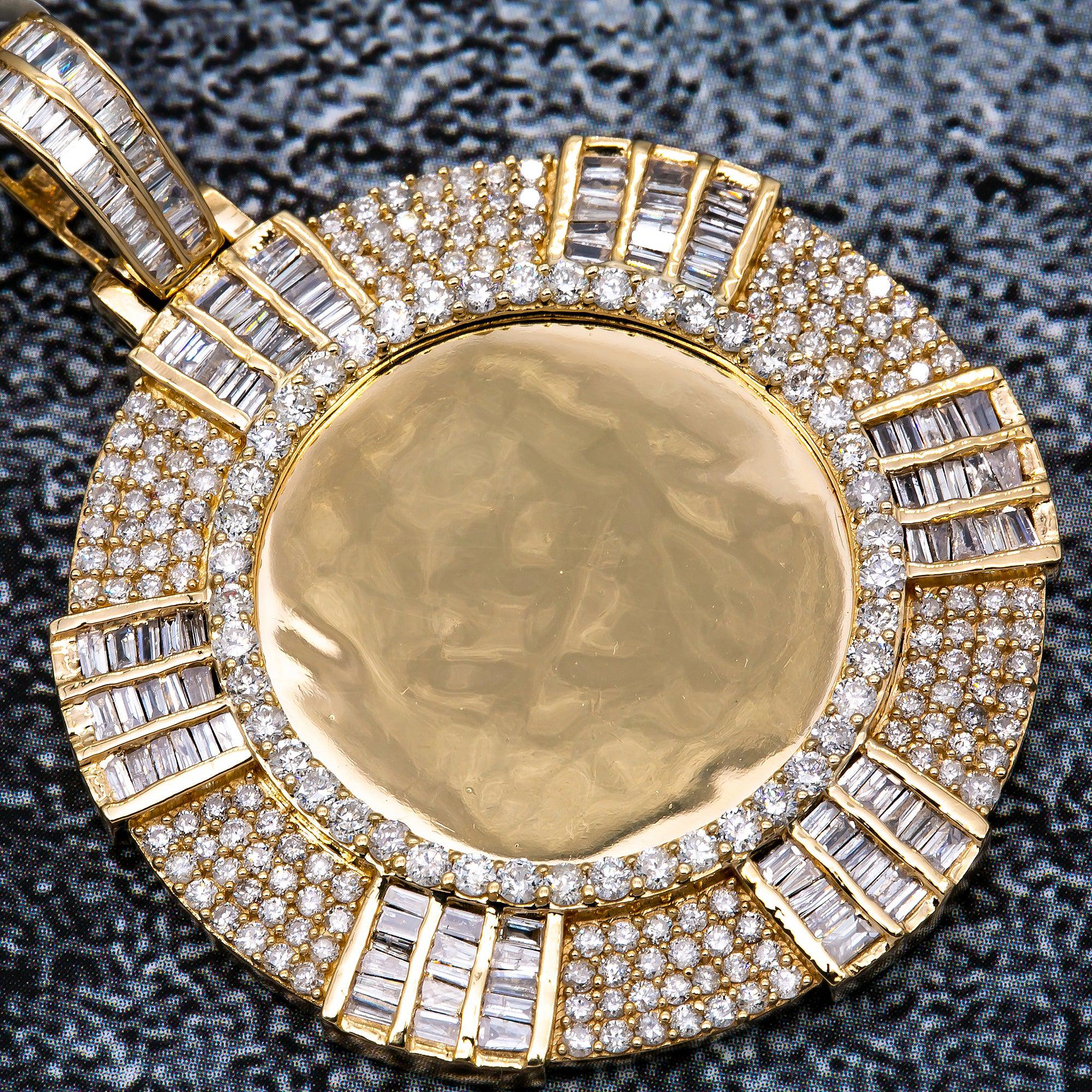DIAMOND ROUND PICTURE PENDANT WITH 3.52 CT DIAMONDS - Image 3