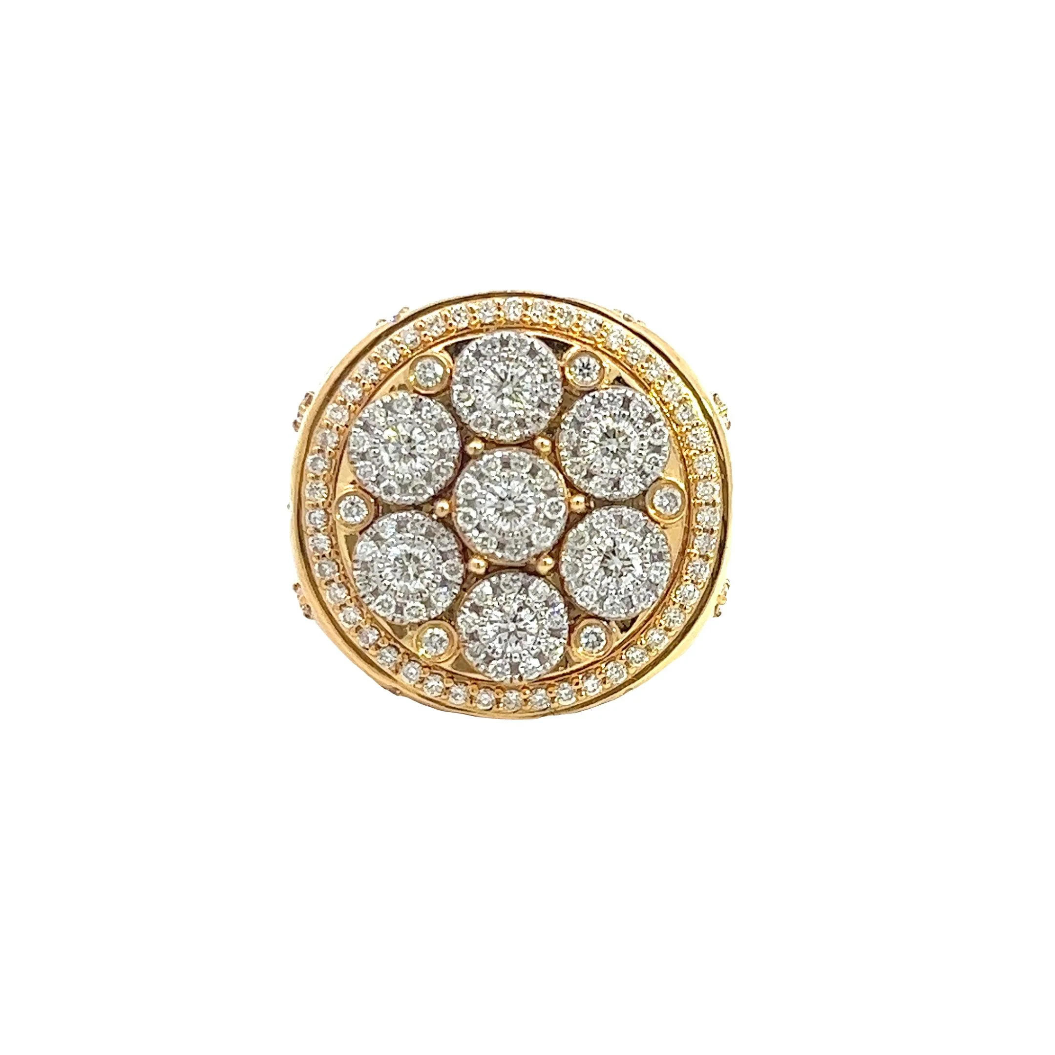 14K GOLD DIAMOND NUGGET RING 2.00 CT