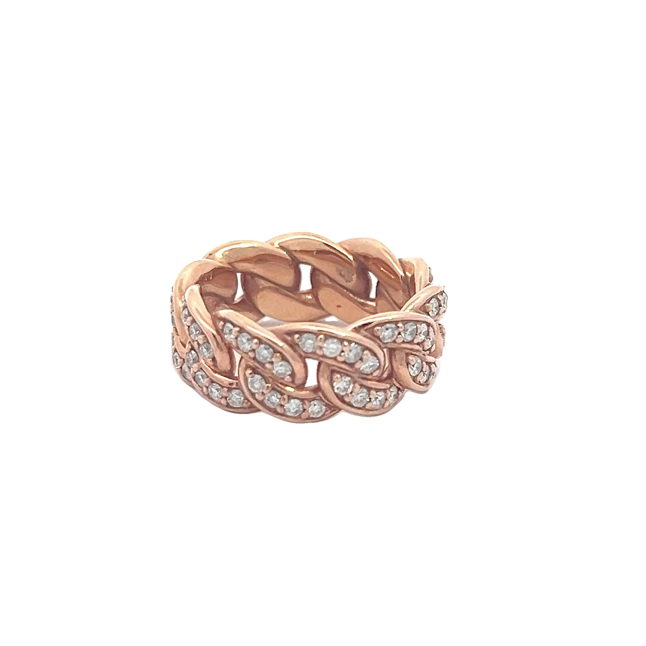 14K GOLD DIAMOND CUBAN RING 1.46 CT - Image 3