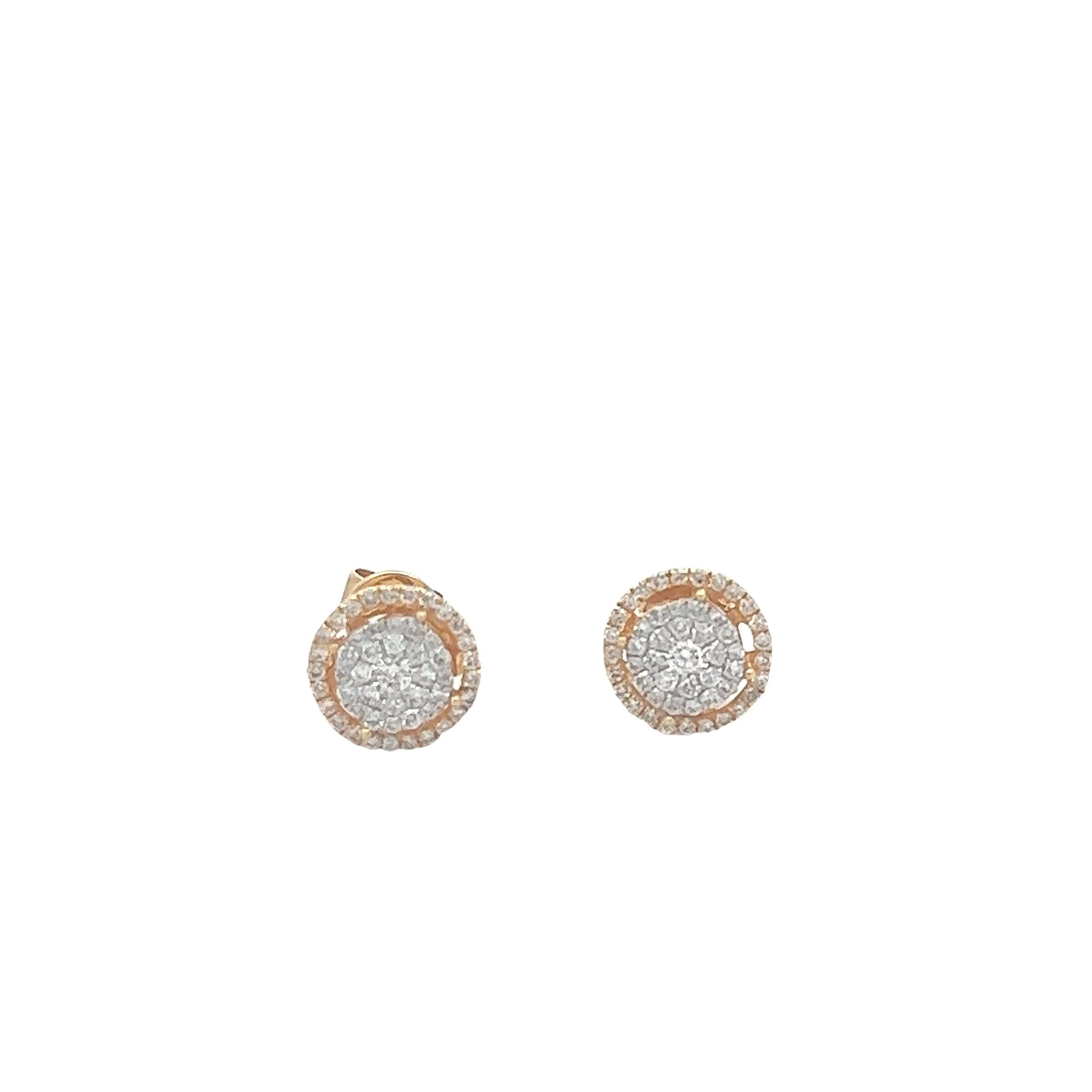 14K GOLD DIAMOND LUNA EARRINGS 0.50 CT