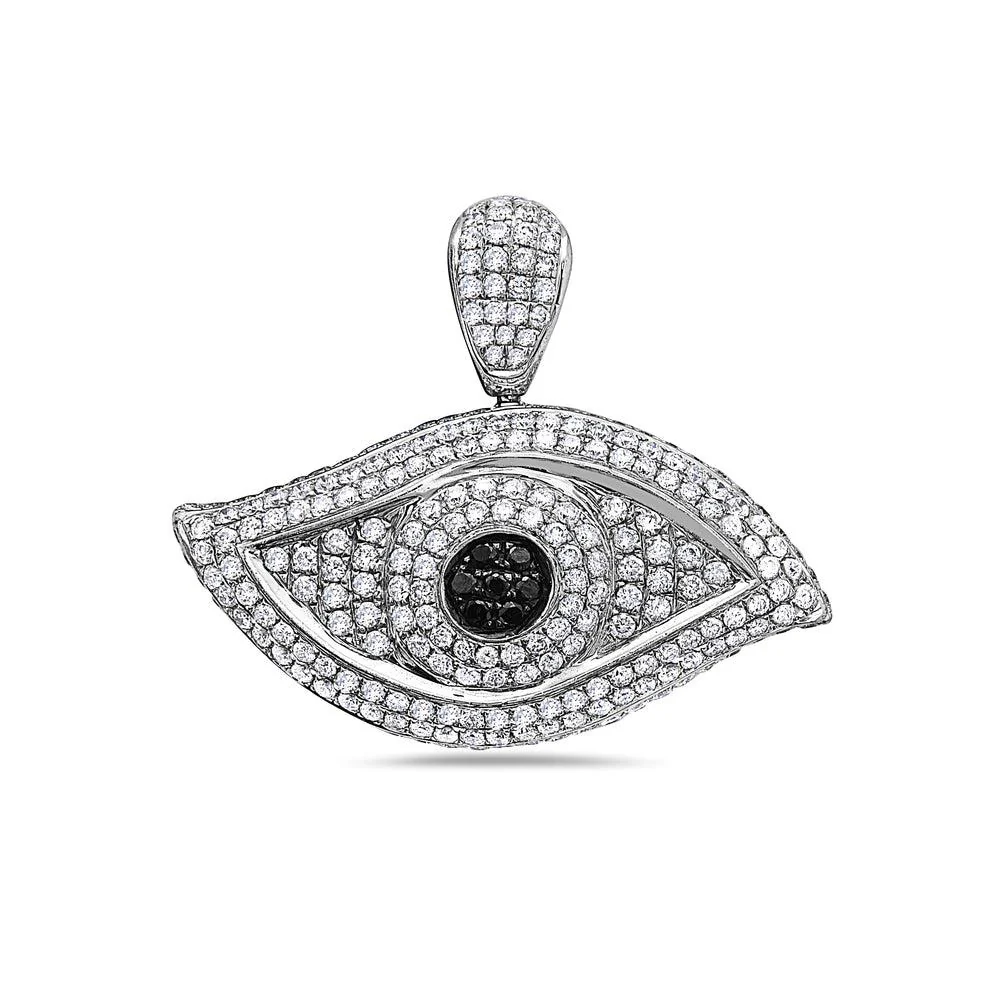 Eye Women's Pendant With 5.51 CT Diamonds Available in White & Yellow Gold