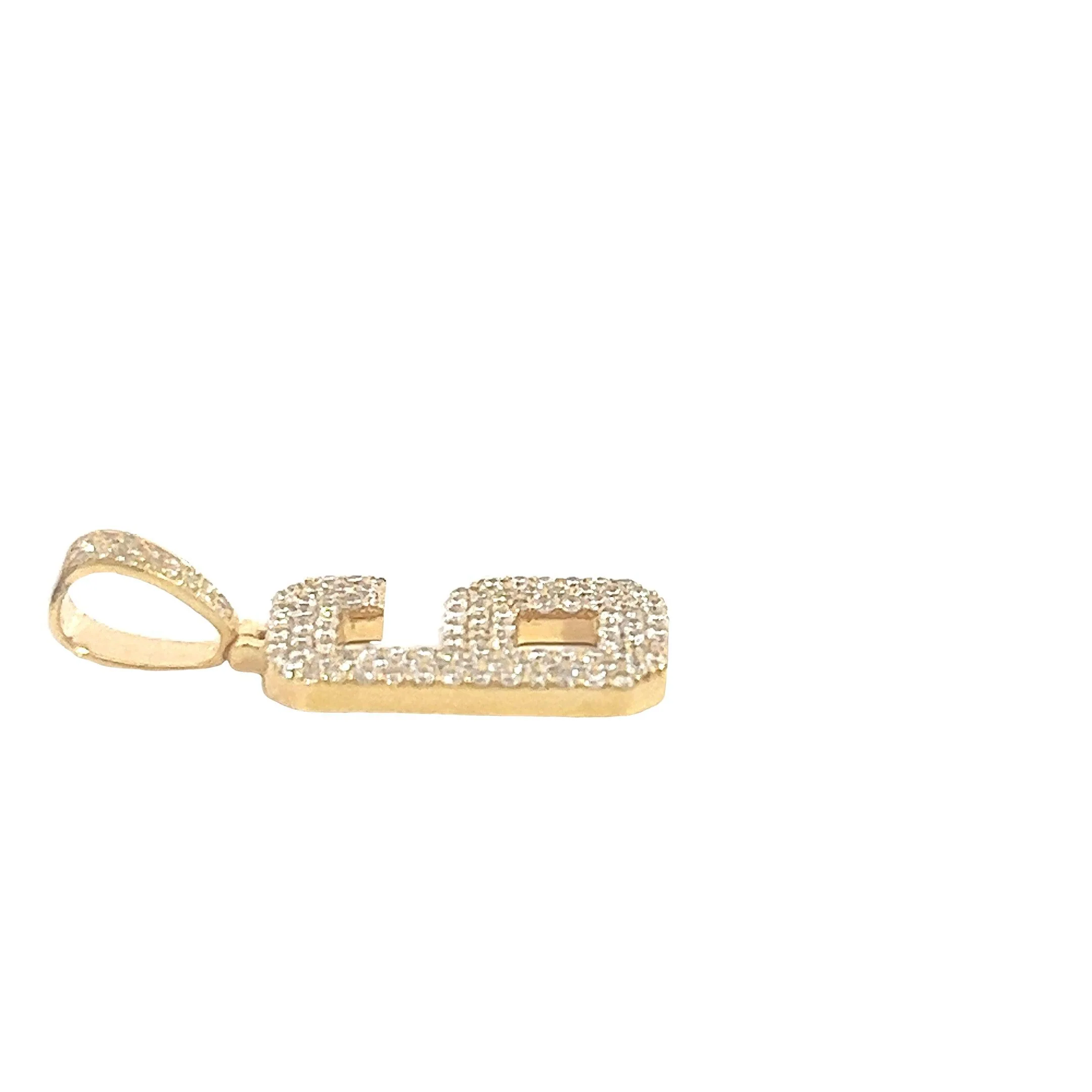 10K GOLD DIAMOND NUMBER "6" PENDANT 1.00 CT - Image 4