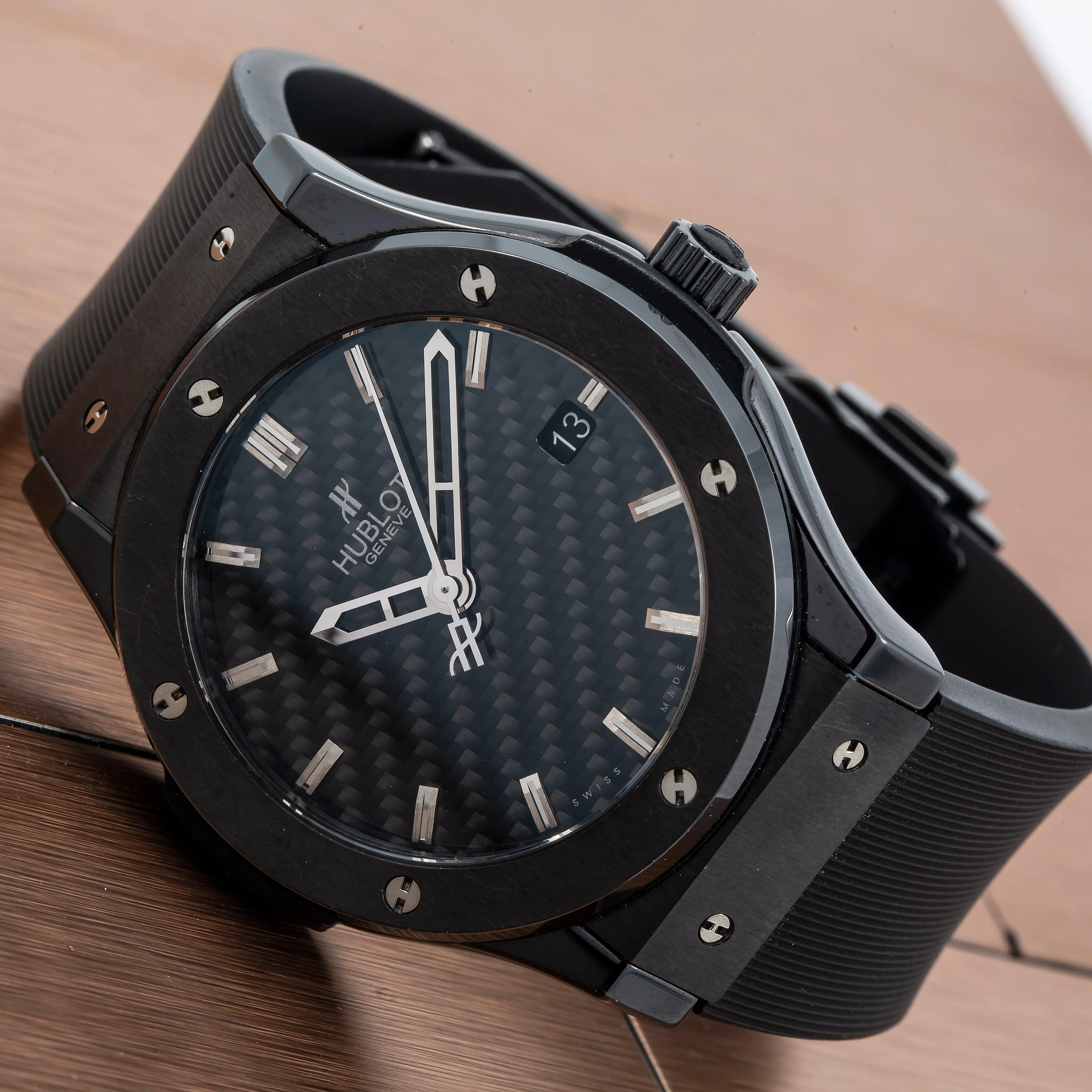 Hublot Classic Fusion 511.CM.1670.RX 45MM Black Dial With Leather Bracelet - Image 2