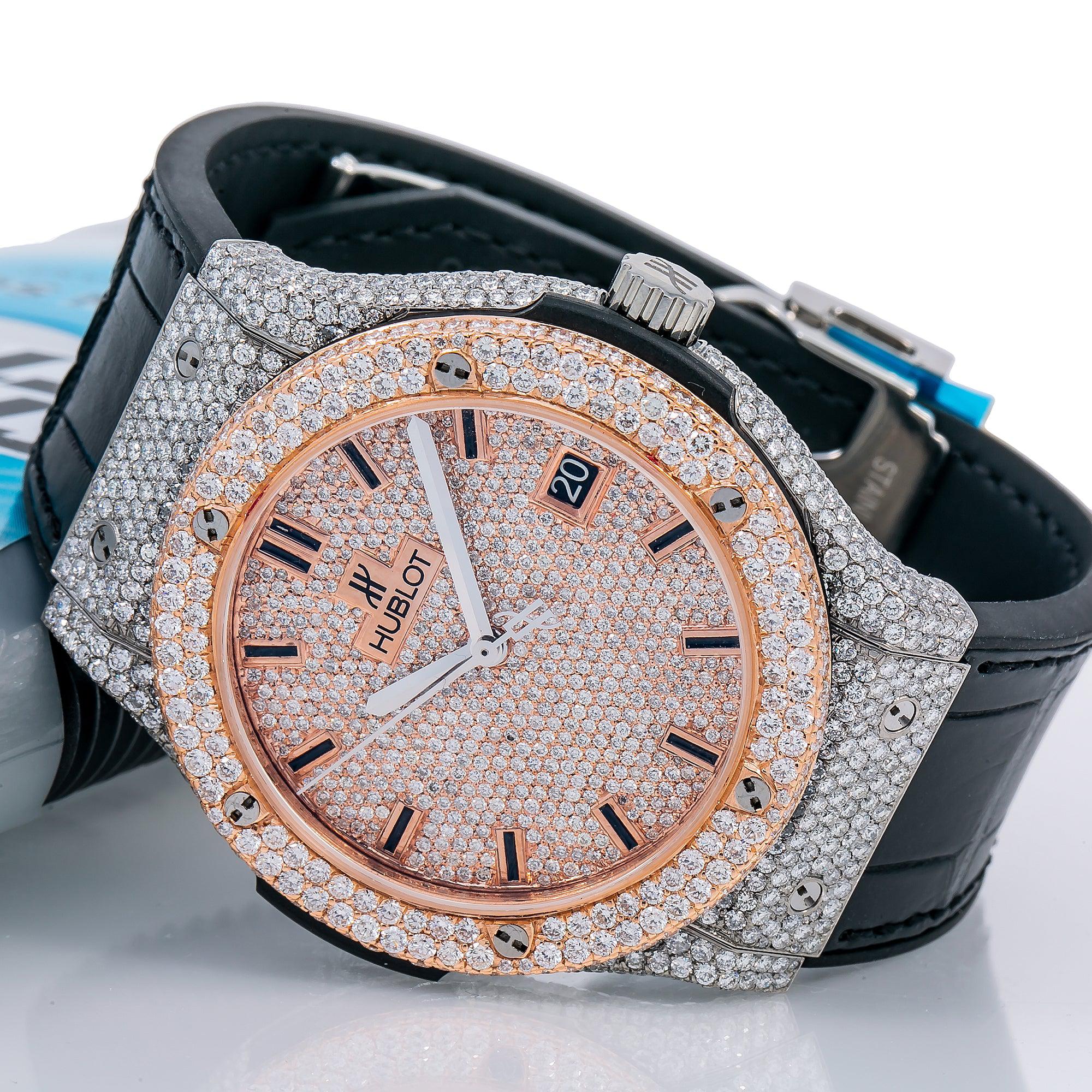 Hublot Classic Fusion 511.NX 45MM Rose Gold Diamond Dial With Leather Bracelet - Image 2