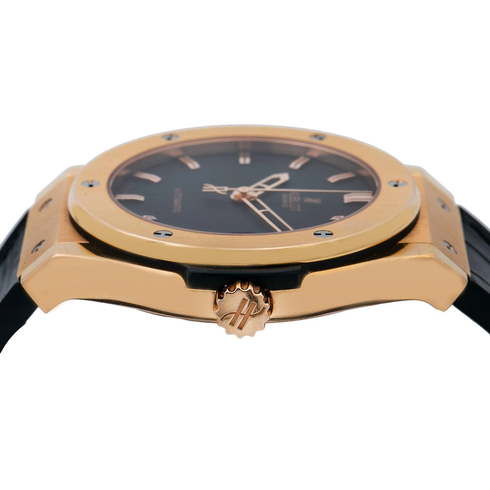 Hublot Classic Fusion 511.PX.1180.RX 45MM Black Dial With Leather Bracelet - Image 4