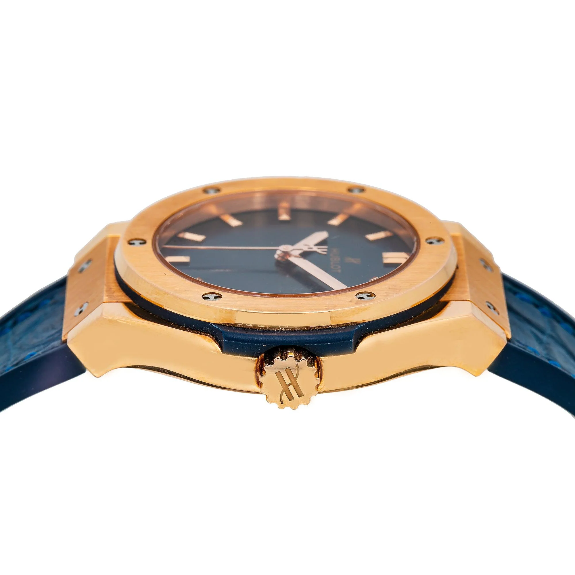 Hublot Classic Fusion 581.OX.7180.LR 33MM Blue Dial With Leather Bracelet - Image 5