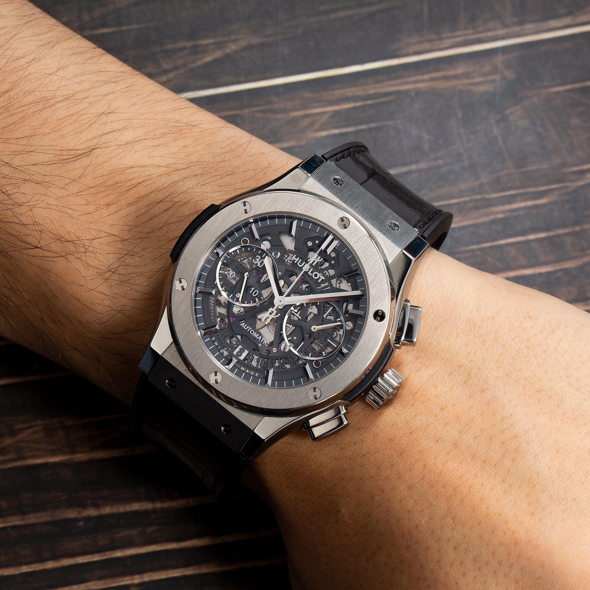 Hublot Classic Fusion Aerofusion 525NX 45MM Transparent Dial With Leather Bracelet - Image 2