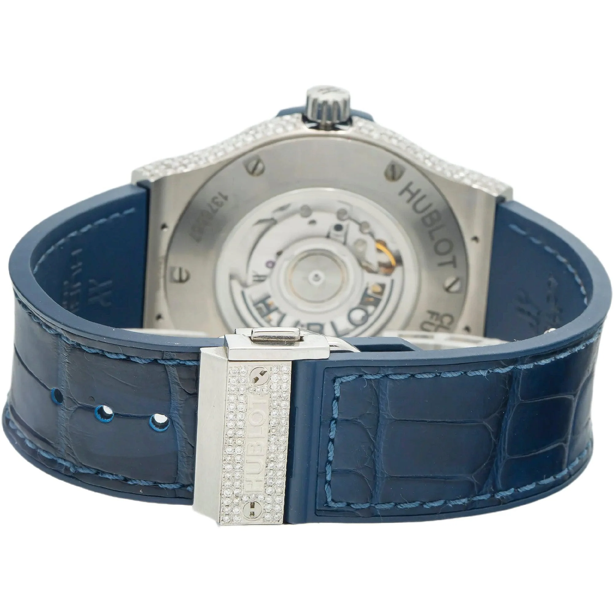 Hublot Classic Fusion 511.NX.7170.LR 45MM Blue Dial With 9.10 CT Diamonds - Image 6