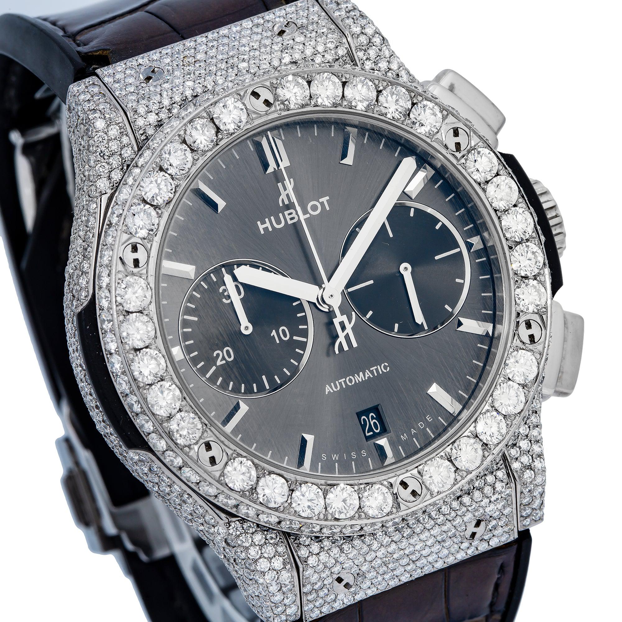Hublot Classic Fusion Chronograph 541.NX.7070 42MM Gray Dial With Leather Bracelet - Image 4