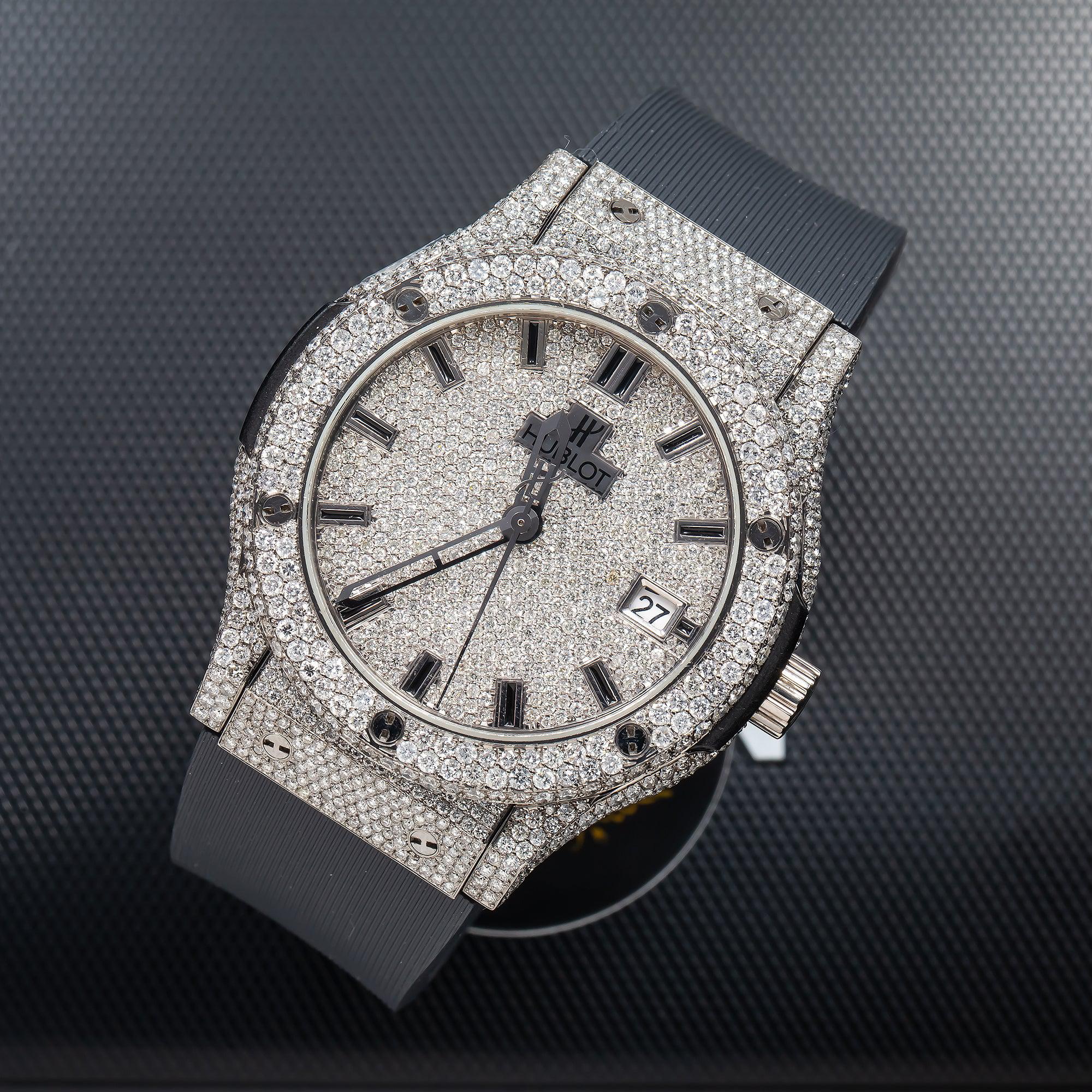 Hublot Classic Fusion Titanium Opalin 581.NX.2611.RX 33MM Diamond Dial With 11.25 CT Diamonds - Image 4